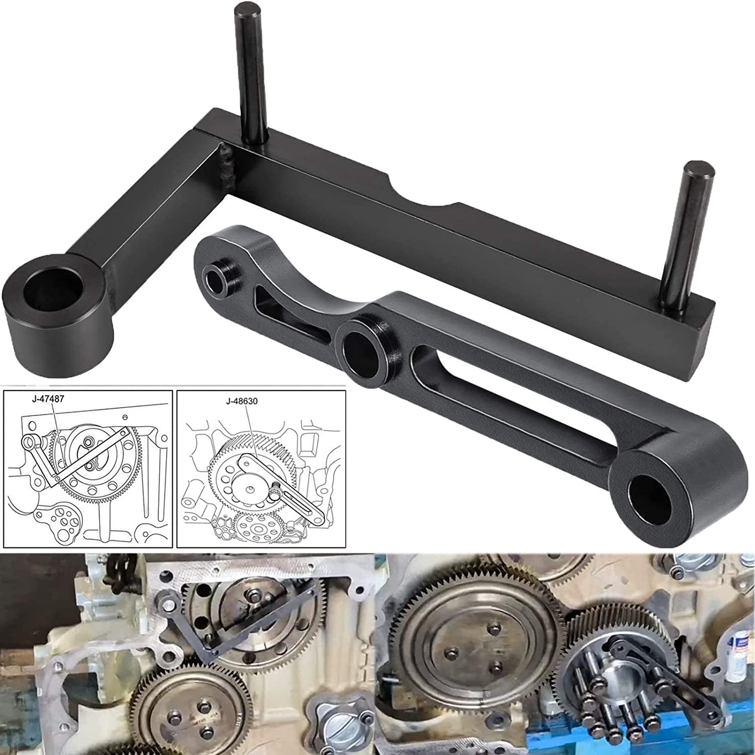 J-47487 Idler 3 Cantilever Tool+J-48630 Crankshaft TDC Locating Tool For Detroit