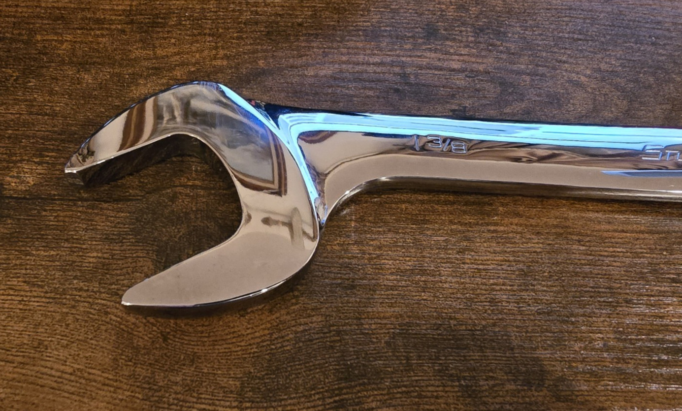 Snap-on ™ Tools USA 1-3/8″ New SAE Four-Way Angle Head Open-End Chrome Wrench