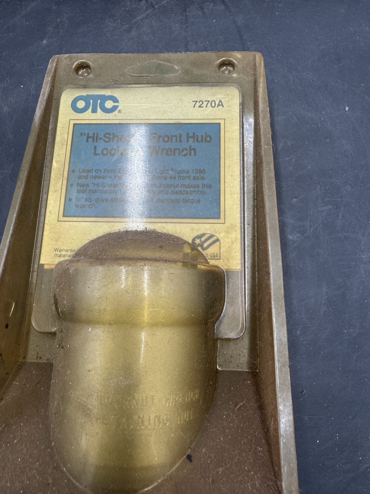OTC Hi-Shear 1/2 Inch Square Drive 4-Lug Front Hub Locknut Socket 7270A NOS