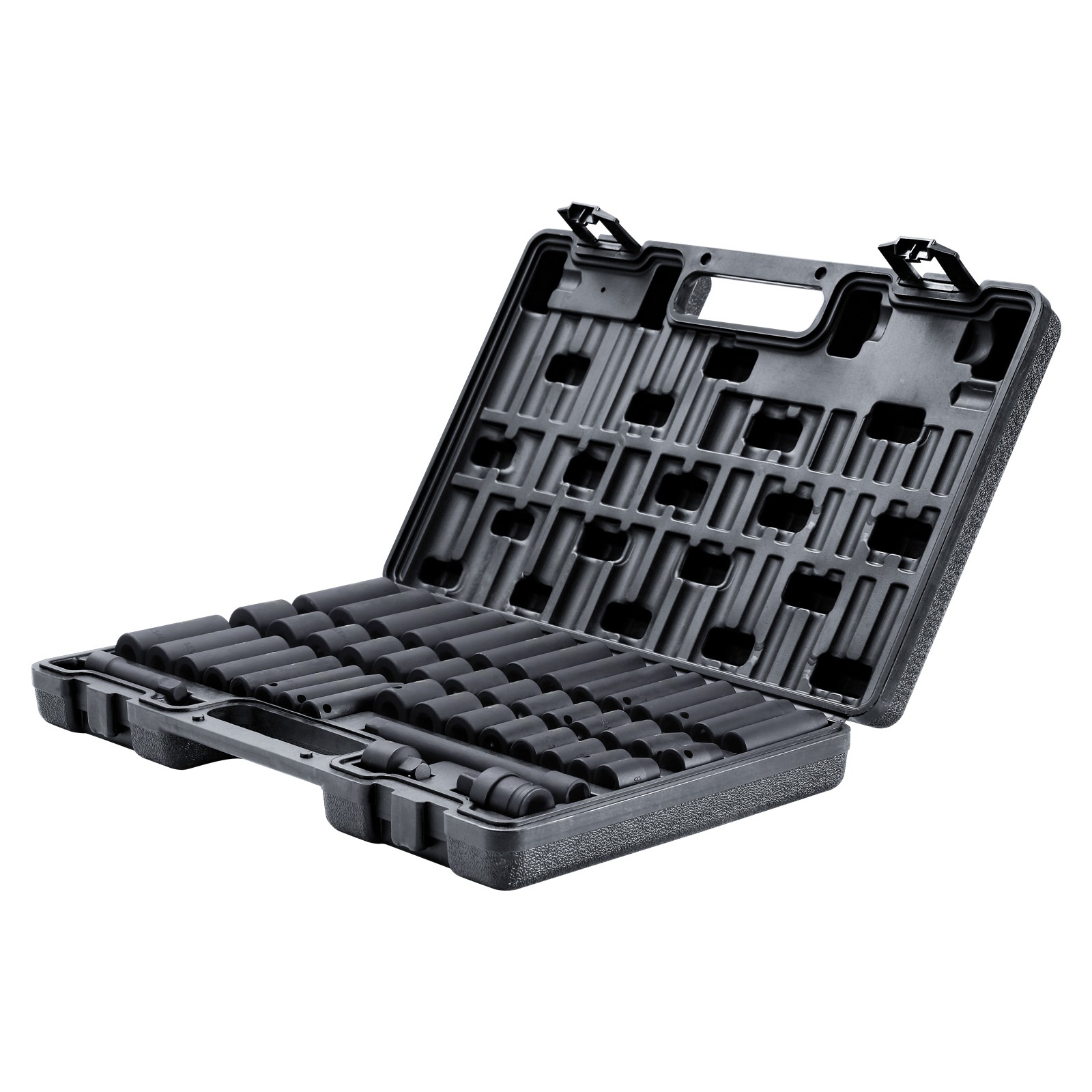 Impact Sockets Set 34pcs 6 Point 1/2inch Drive Bit Ratchet Tool Kit Case
