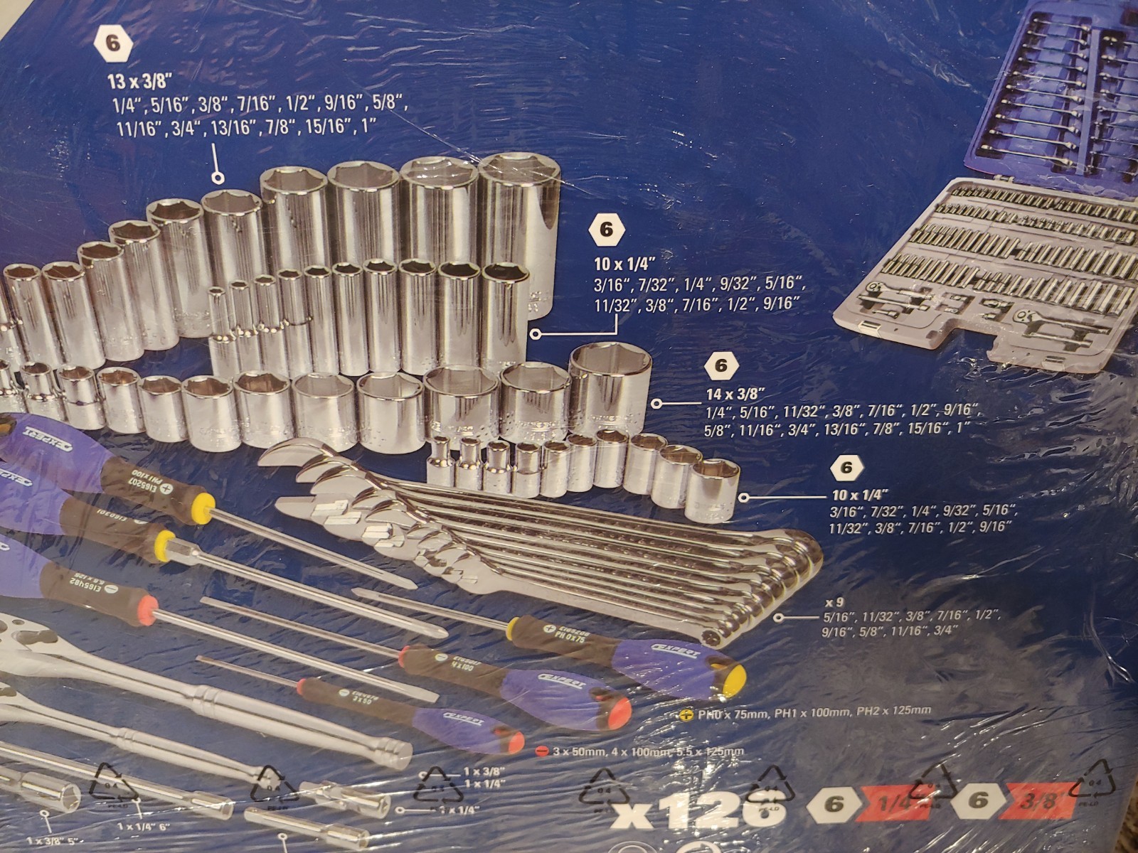 Mac Tools Expert 126pc 1/4″ & 3/8″ Master Socket Set – 6pt & 12pt – SEALED