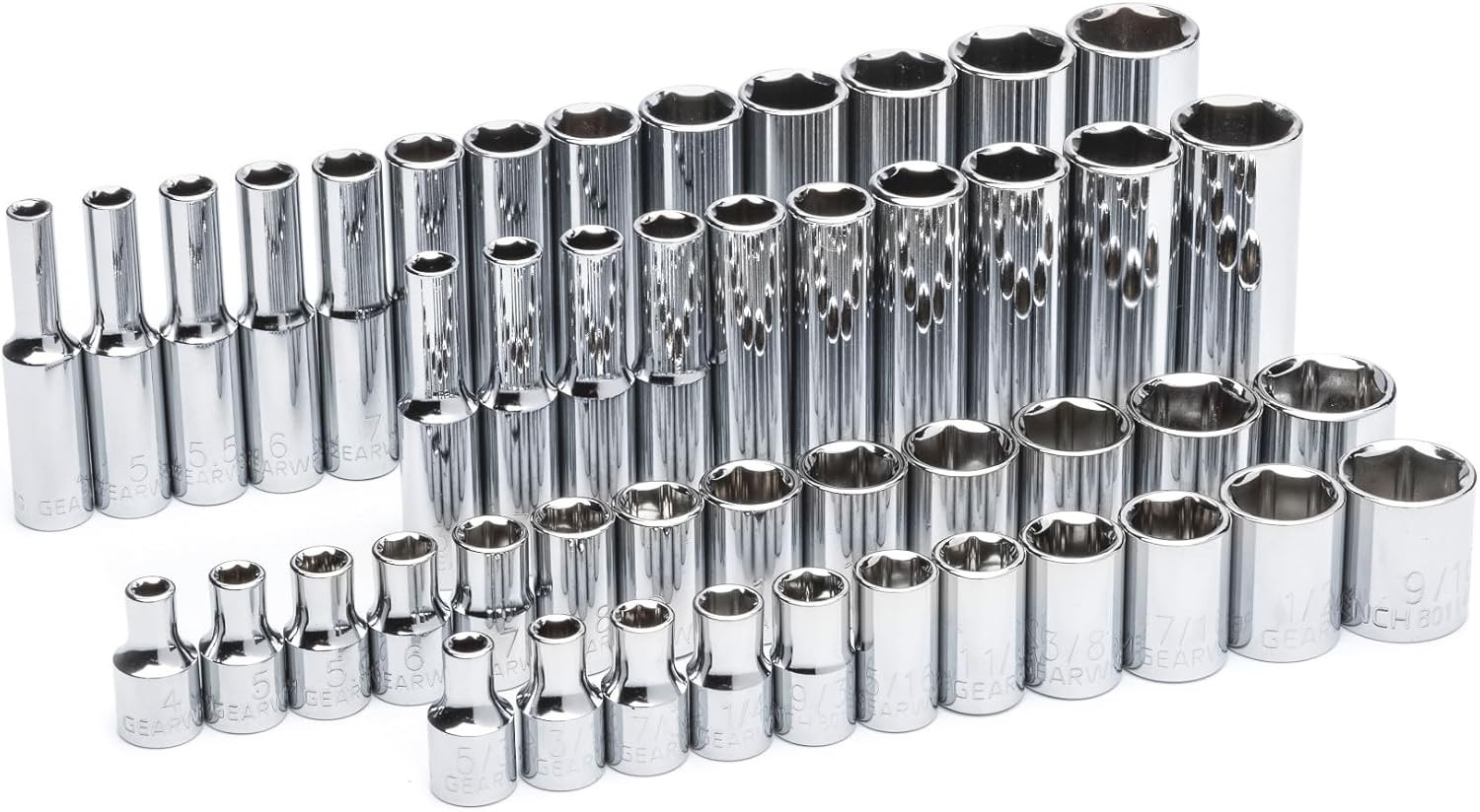 47 Pc. 1/4″ Drive 6 Pt. Socket Set, Standard & Deep, SAE/Metric – 80314D