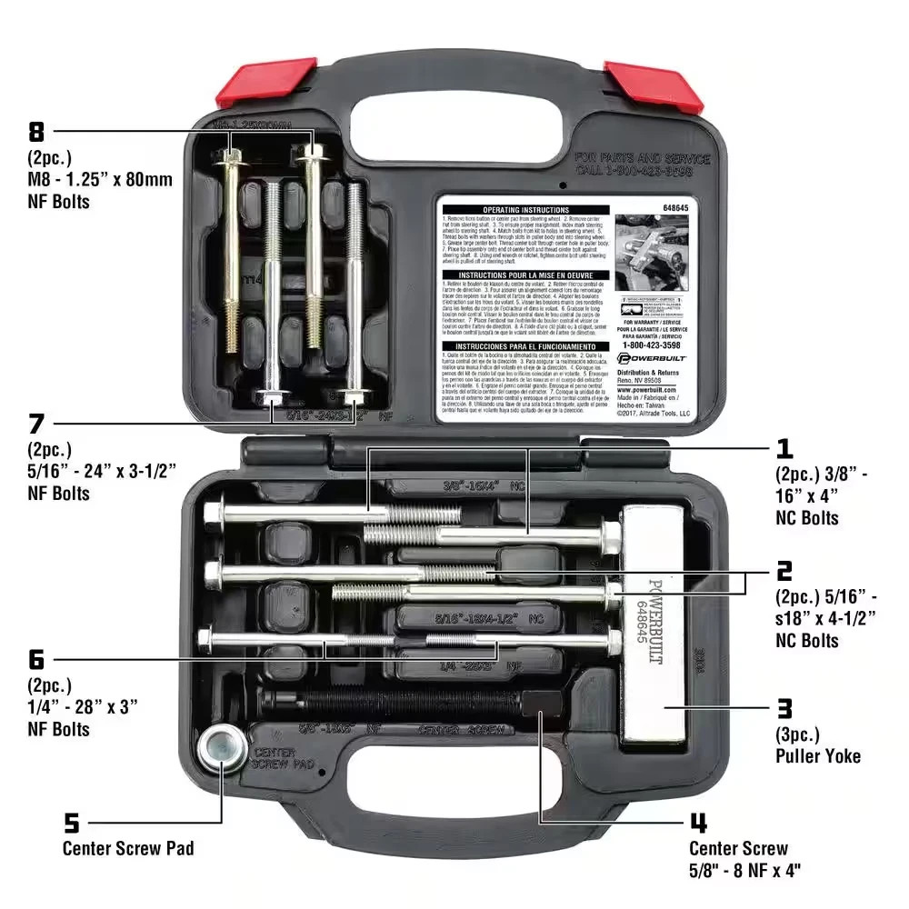heavy duty steering wheel puller kit Free Shipping NEW
