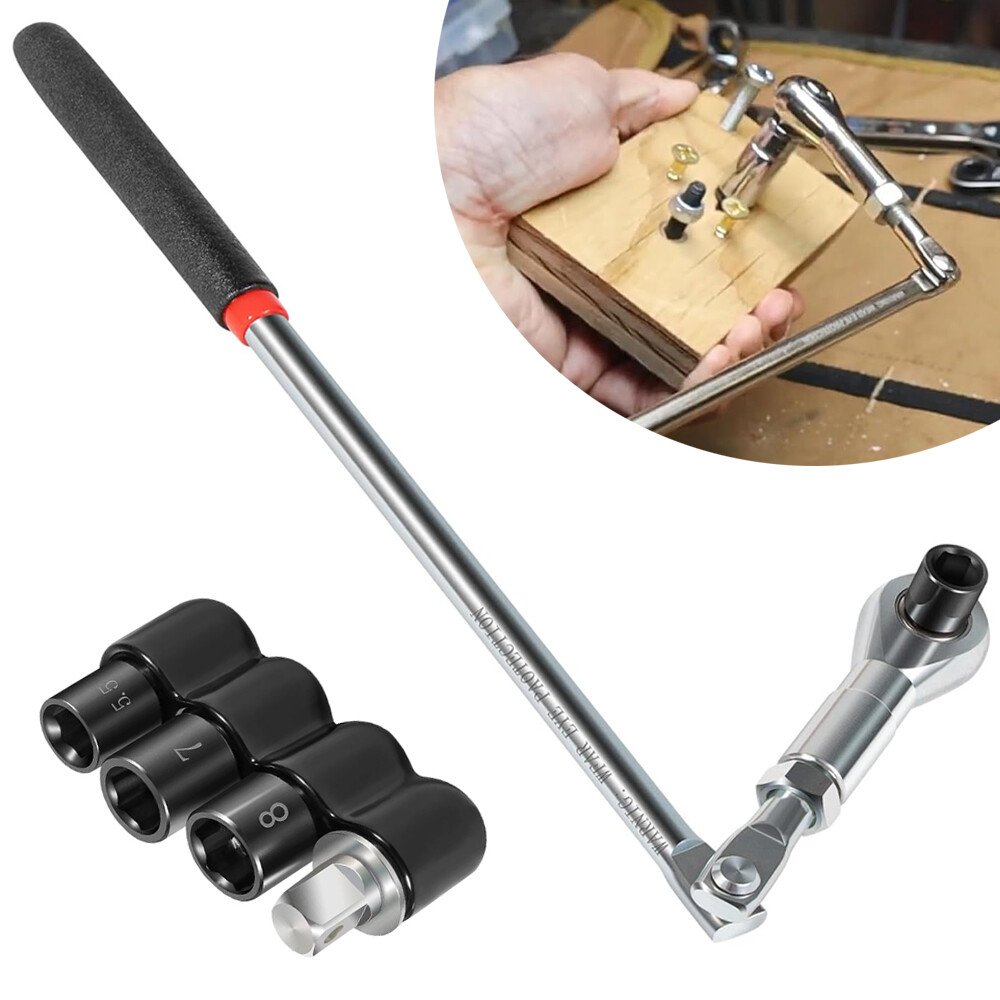 64180 Actuator Motor Wrench Tool Set with 5.5mm 7mm 8mm Socket 5 Pieces