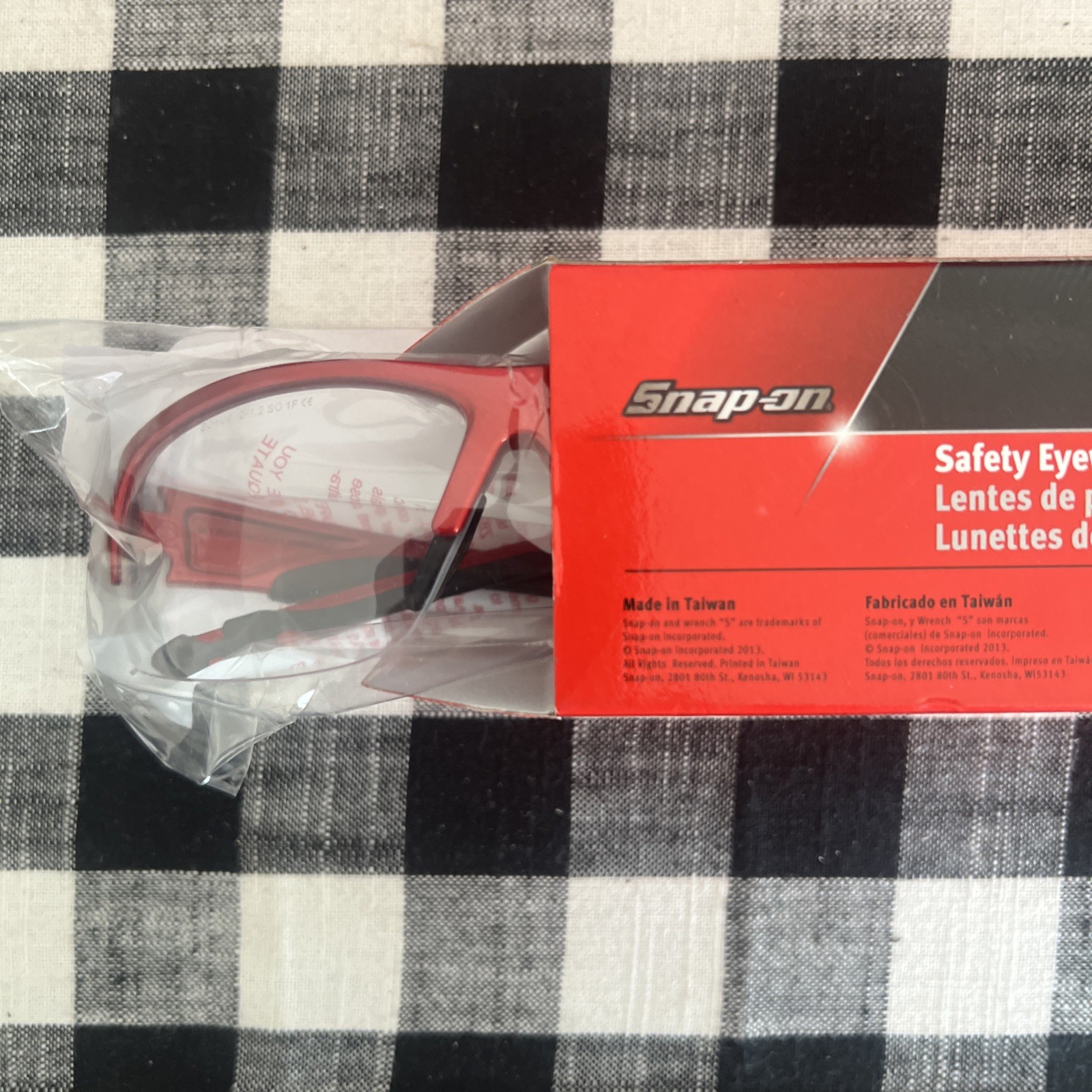*New *Snap-On Tools *Safety Eyewear *Safety Glasses *Red *Model #GLASS50R