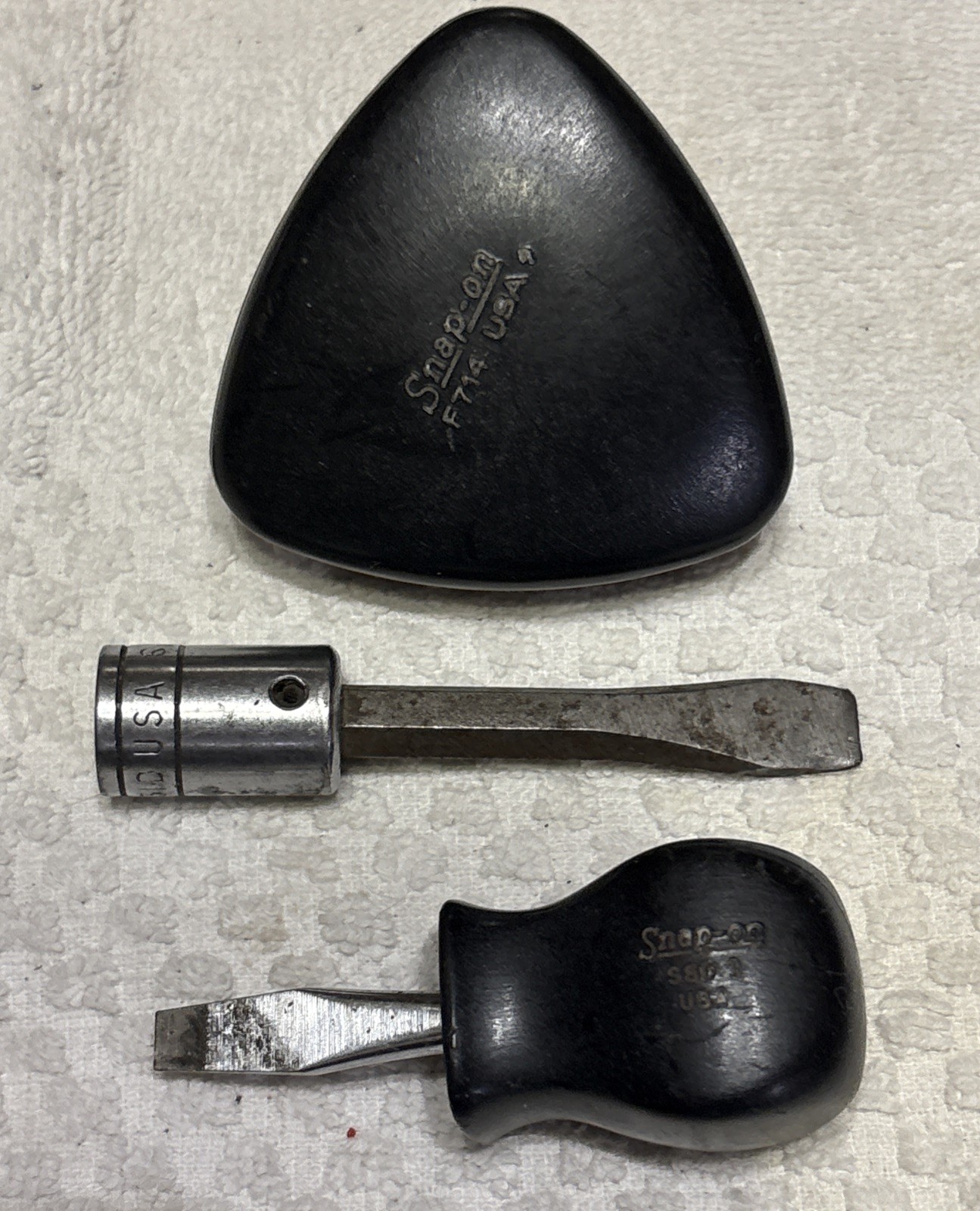 SNAP ON (3 TOOLS) 3/8” F-31D socket, SSD-1 screwdriver F714 palm driver. 🇺🇸