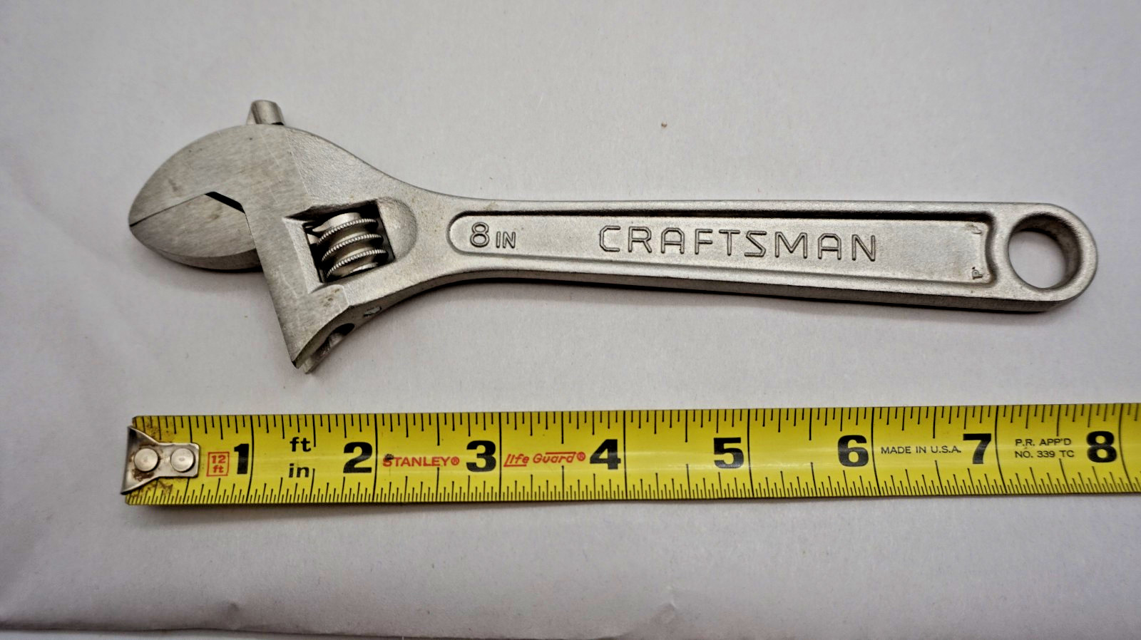 NOS Craftsman 44603 Made In The USA 8″ 200mm Adjustable Wrench New Old Stock !!