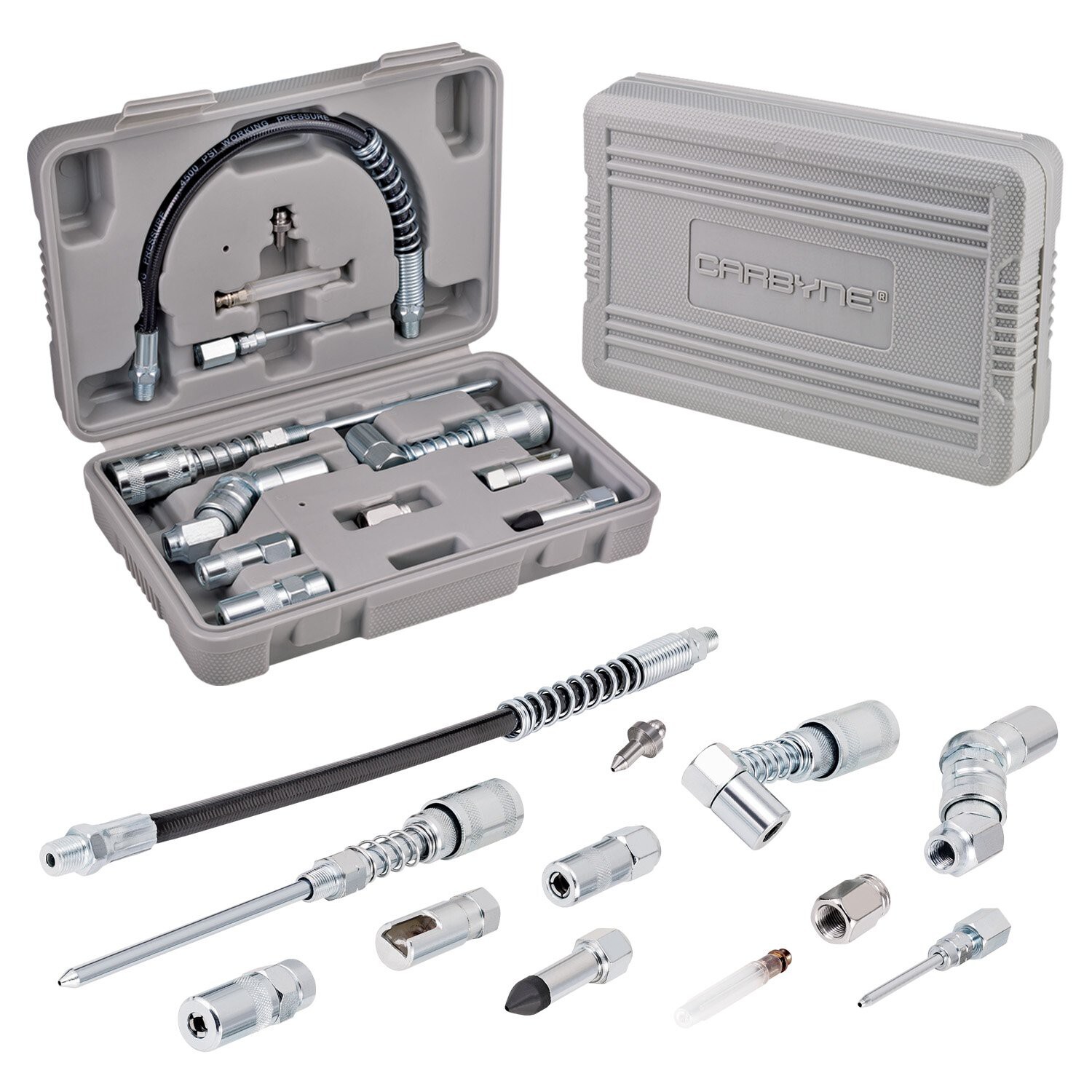 Carbyne 12 Piece Grease Gun Accessory Set | All-in-One Set Includes Couplers,…