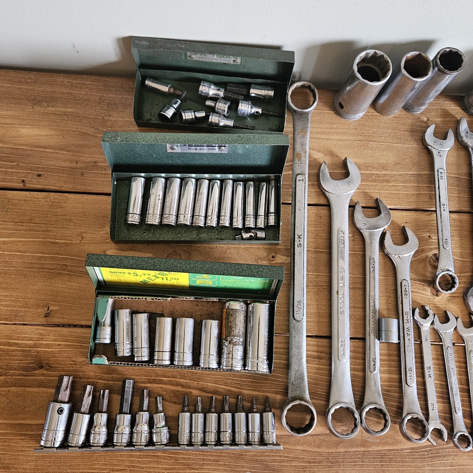 Large Mixed SK Tool, Sockets, Wrenches & Ratchets Lot