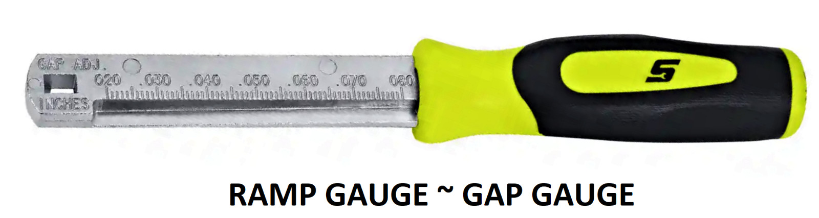 NEW SNAP ON Pocket SPARK PLUG GAP GAUGE RAMP GAUGE *HI VIZ YELLOW HANDLE* FBP2HV