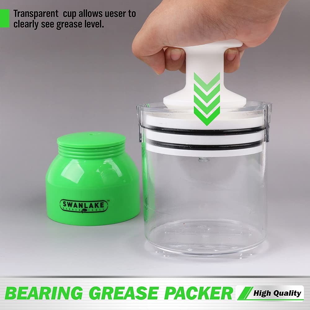 SWANLAKE GARDEN TOOLS Premium Bearing Packer Kit, 4.3*4.3*5.1inches, Green