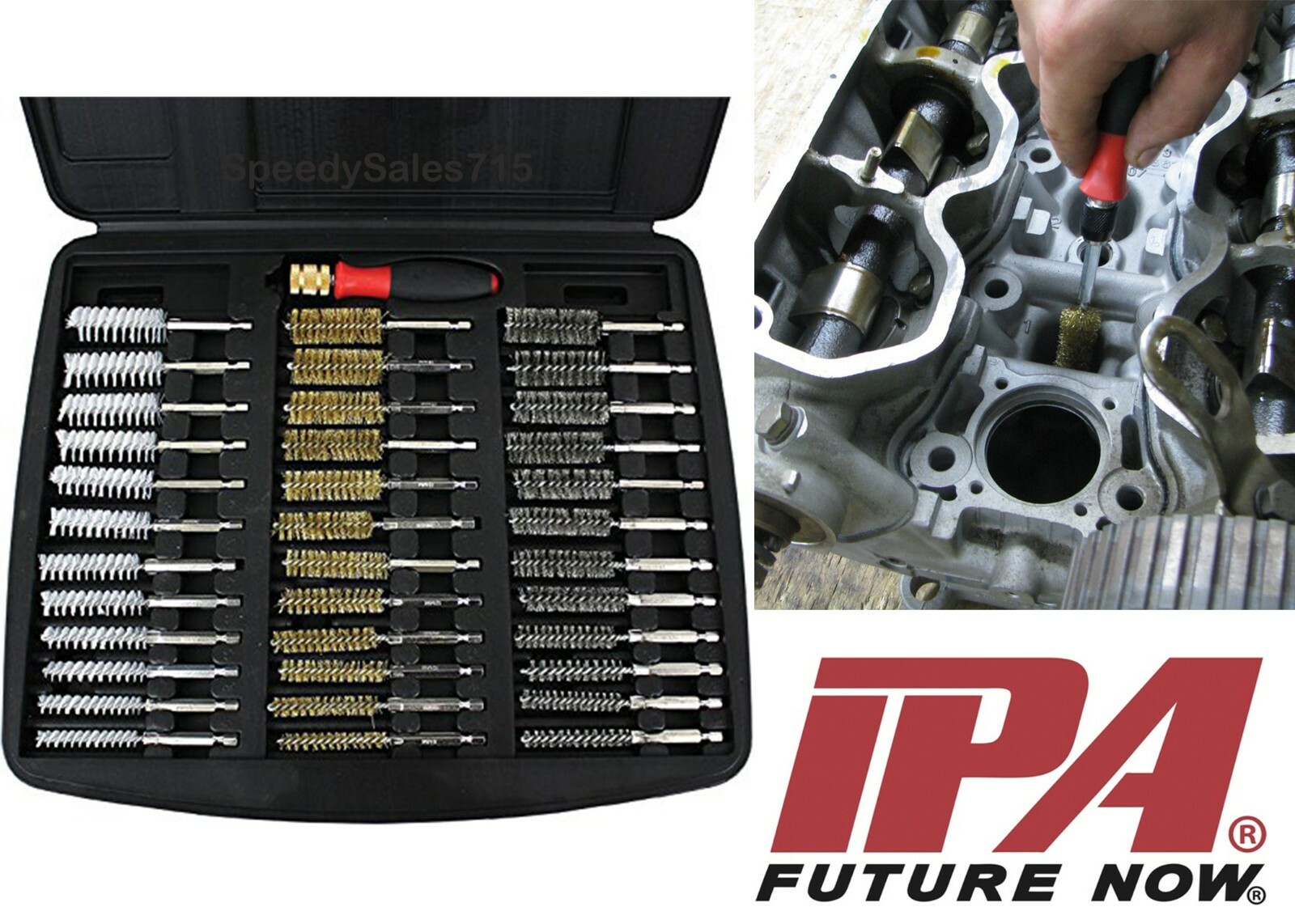 IPA Tools 8001D 36-Piece Original Bore Brush Tool Set With Driver New Free Ship