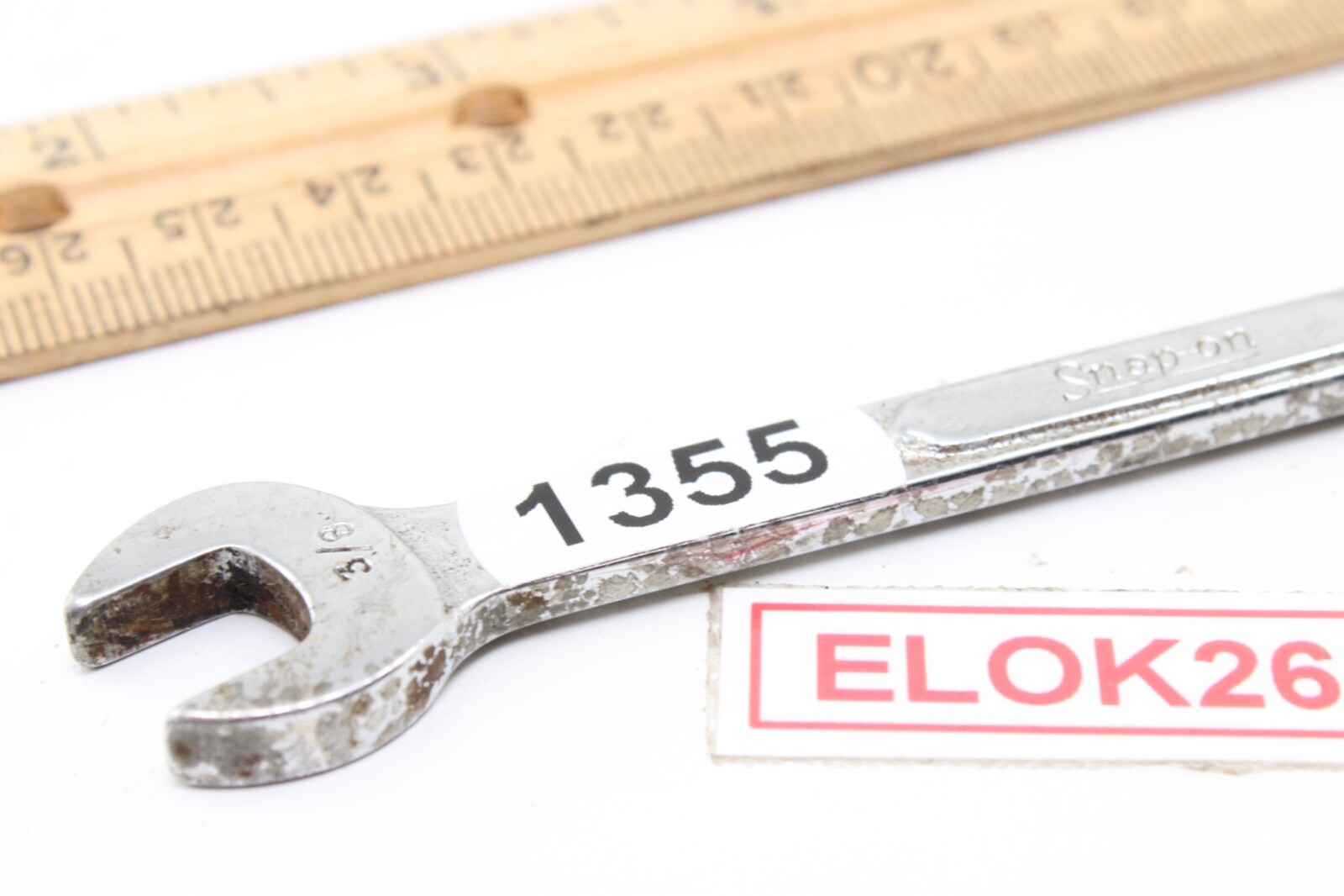 Snap-on VS1214 3/8″ x 7/16″ 6 Point SAE Double Open End Wrench Chrome USA