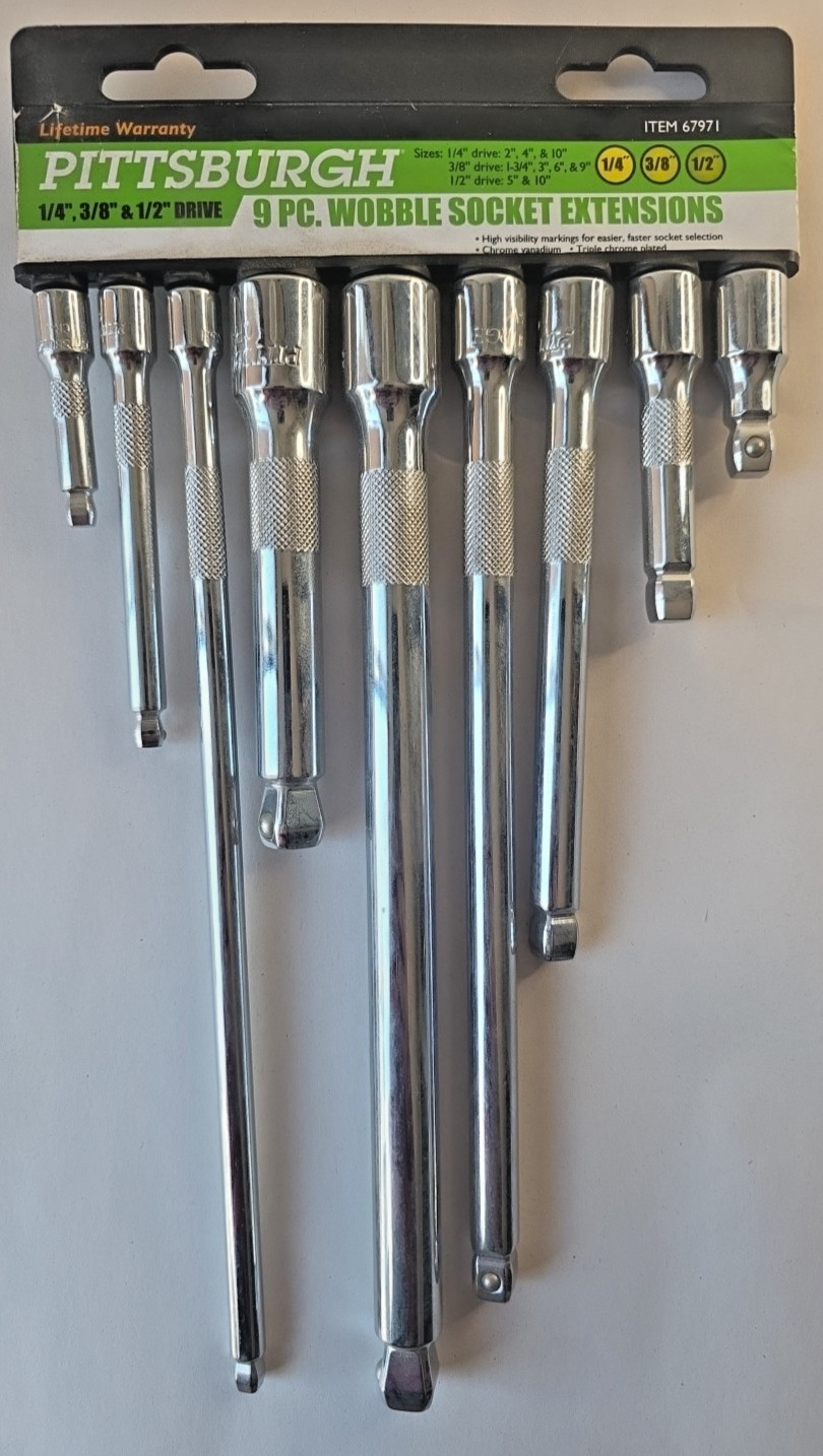 Vintage KR 40 pc 1/4” 3/8″ SAE/Metric Socket Set & 9 pc Wobble Extensions ~ NEW
