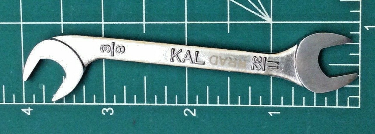 KAL 3/8 x 11/32 INCH OPEN-END IGNITION WRENCH USED JAPAN
