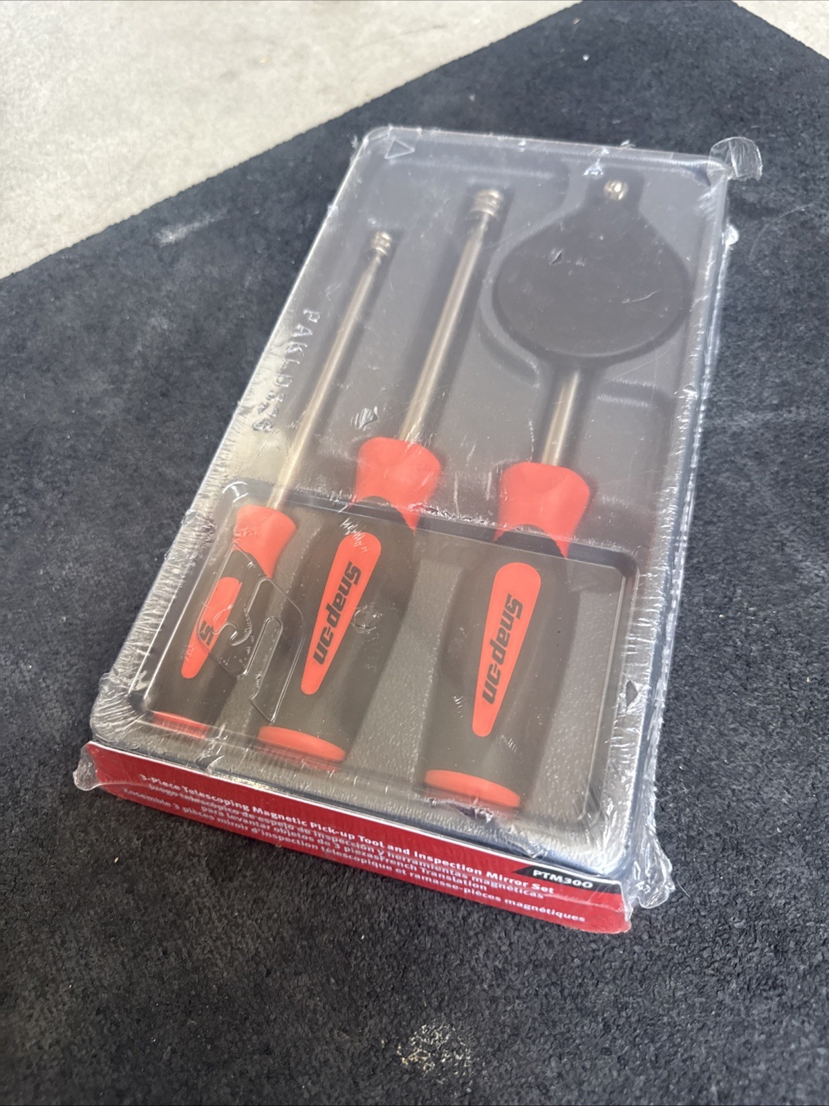 For SNAP ON Orange 3pc Soft Grip Magnetic Pickup Tool & Mirror Set PTM30o