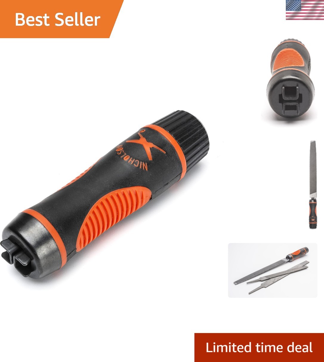 Crescent Universal Handle | Oil-Rubbed Adjustable Gripper for Tool Efficiency
