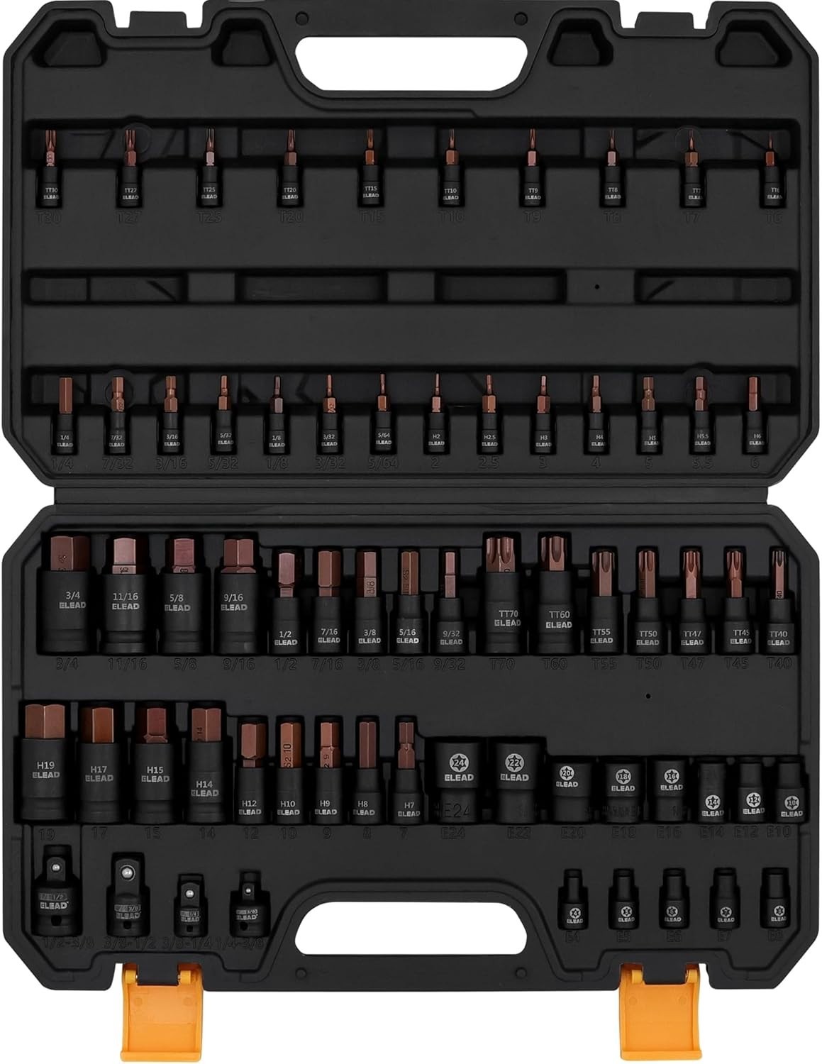 66-Piece Torx Bit & Hex Bit Socket Set: Premium CR-V & S2 Alloy Steel