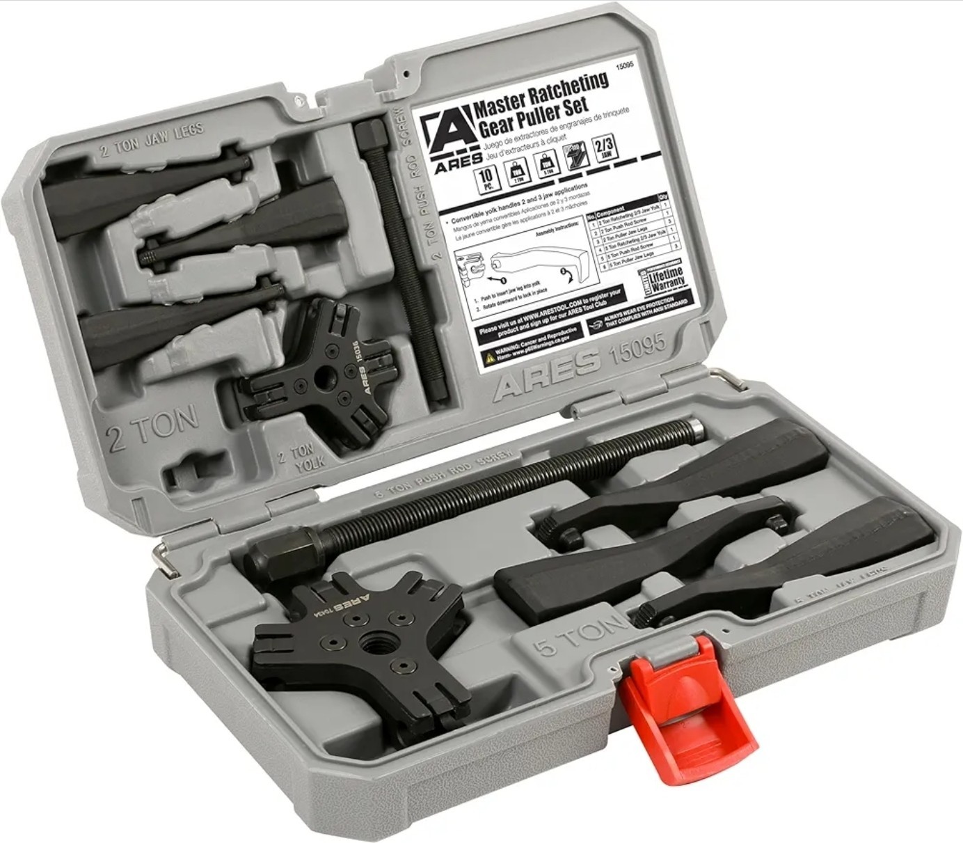 ARES 15095 – Master Ratcheting Gear Puller Set – Premium Chrome Moly Steel, NEW