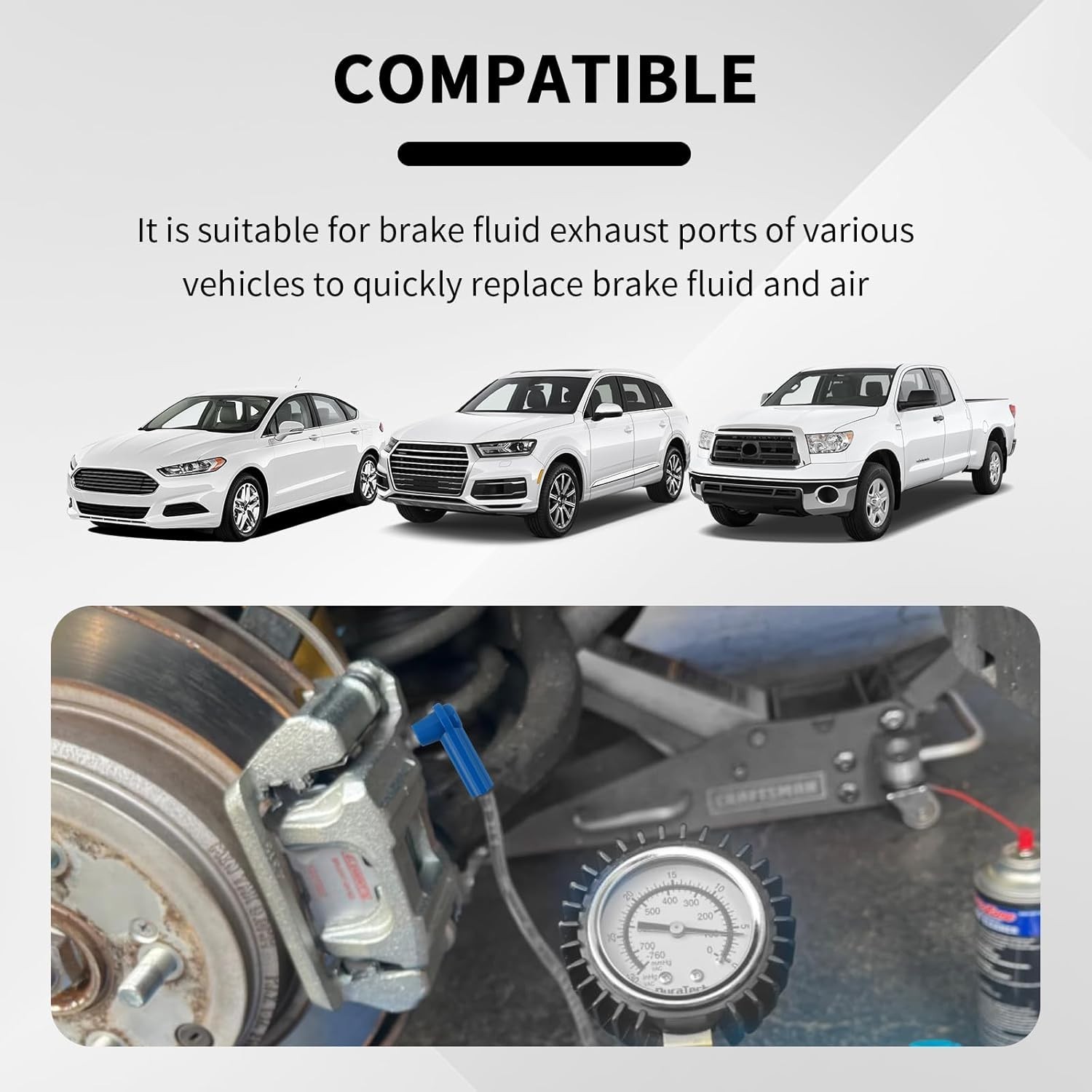 Quick Change 5PCS Brake Bleeder Connectors – Compatible with Most Vehicles