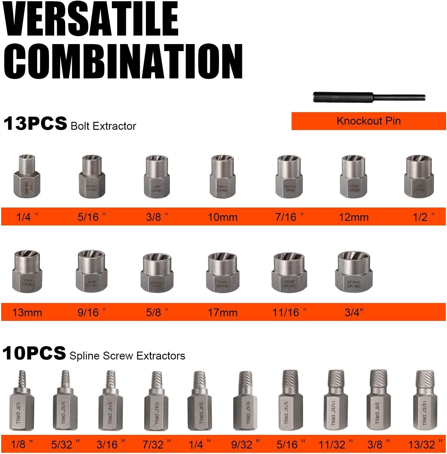 Heavy-Duty 42-Piece Bolt Extractor & Cobalt Bit Set for Stripped, Frozen Screws