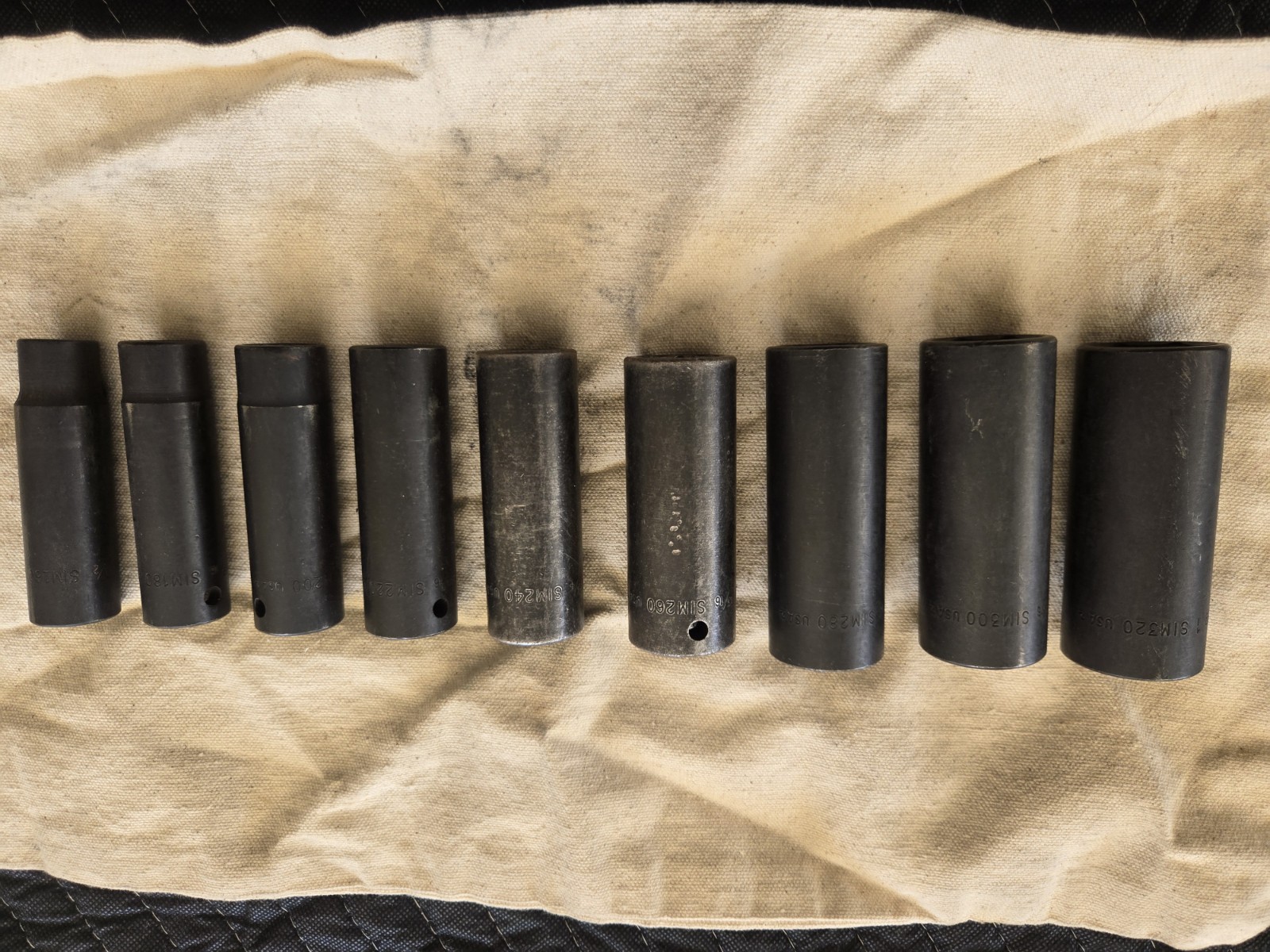 Snap-On 9pc SAE 1/2″ Drive 6 Point Impact Deep Socket Set 1/2″ to 1″ 309SIMYA