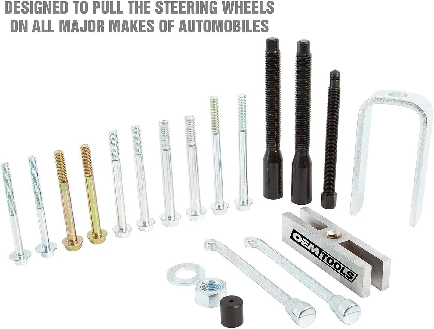 Compact Steering Wheel Puller Set with Organization Case – Mechanics Essential