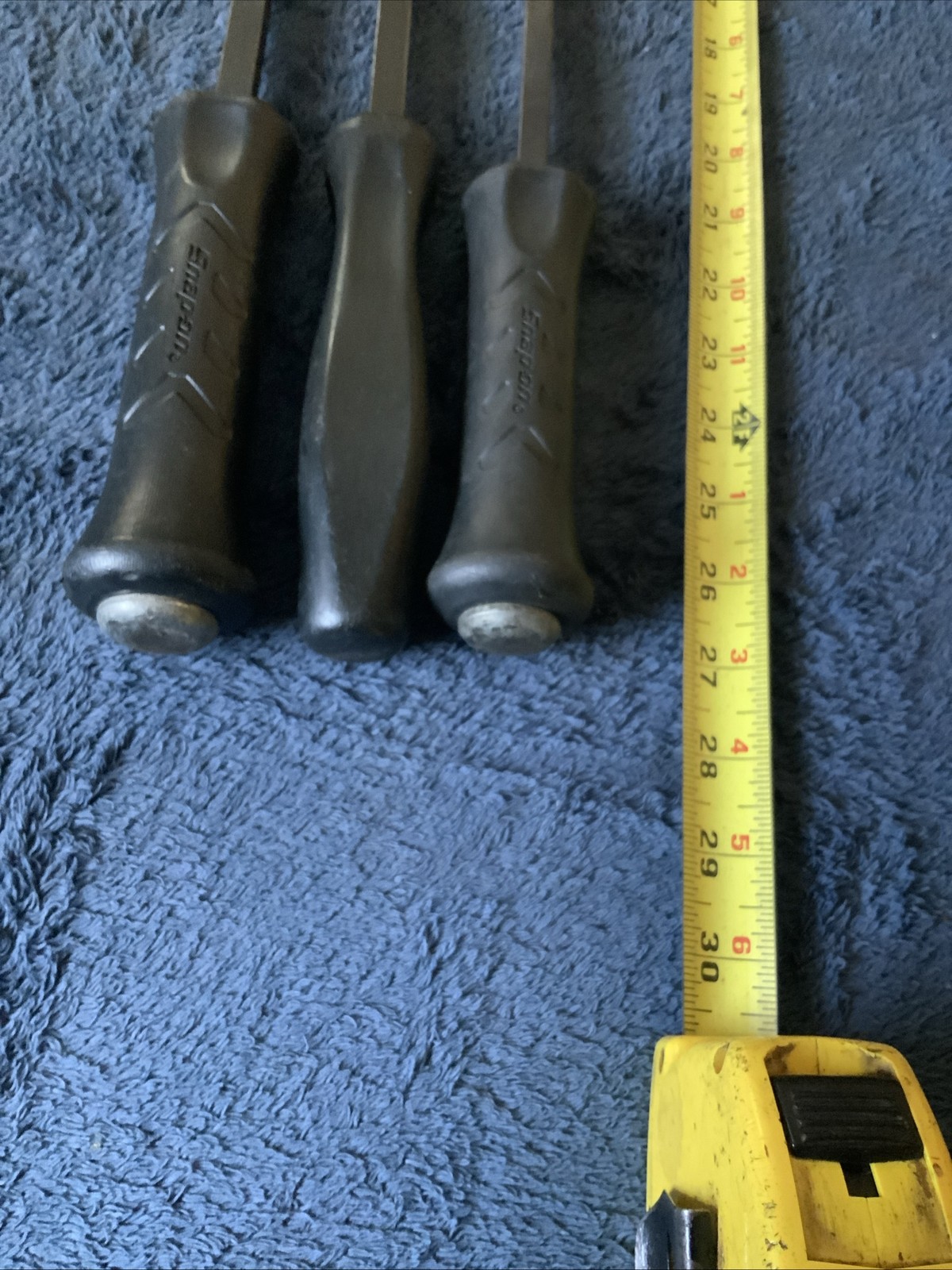 Snap On 3pc Pry Bars….2 Are Striking…..black…..see Pics…different Styles….