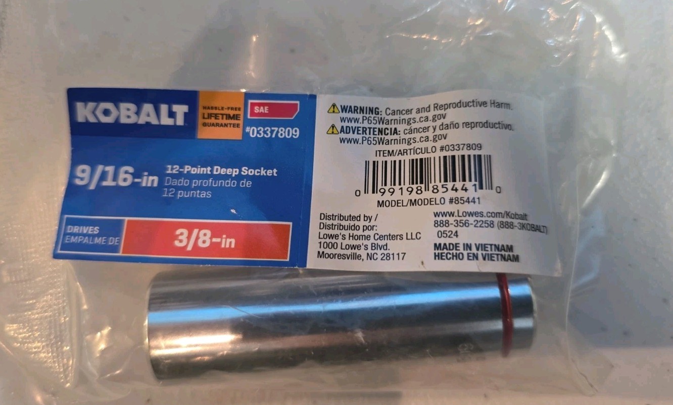 Kobalt 3/8 in 9/16 12 point Deep socket