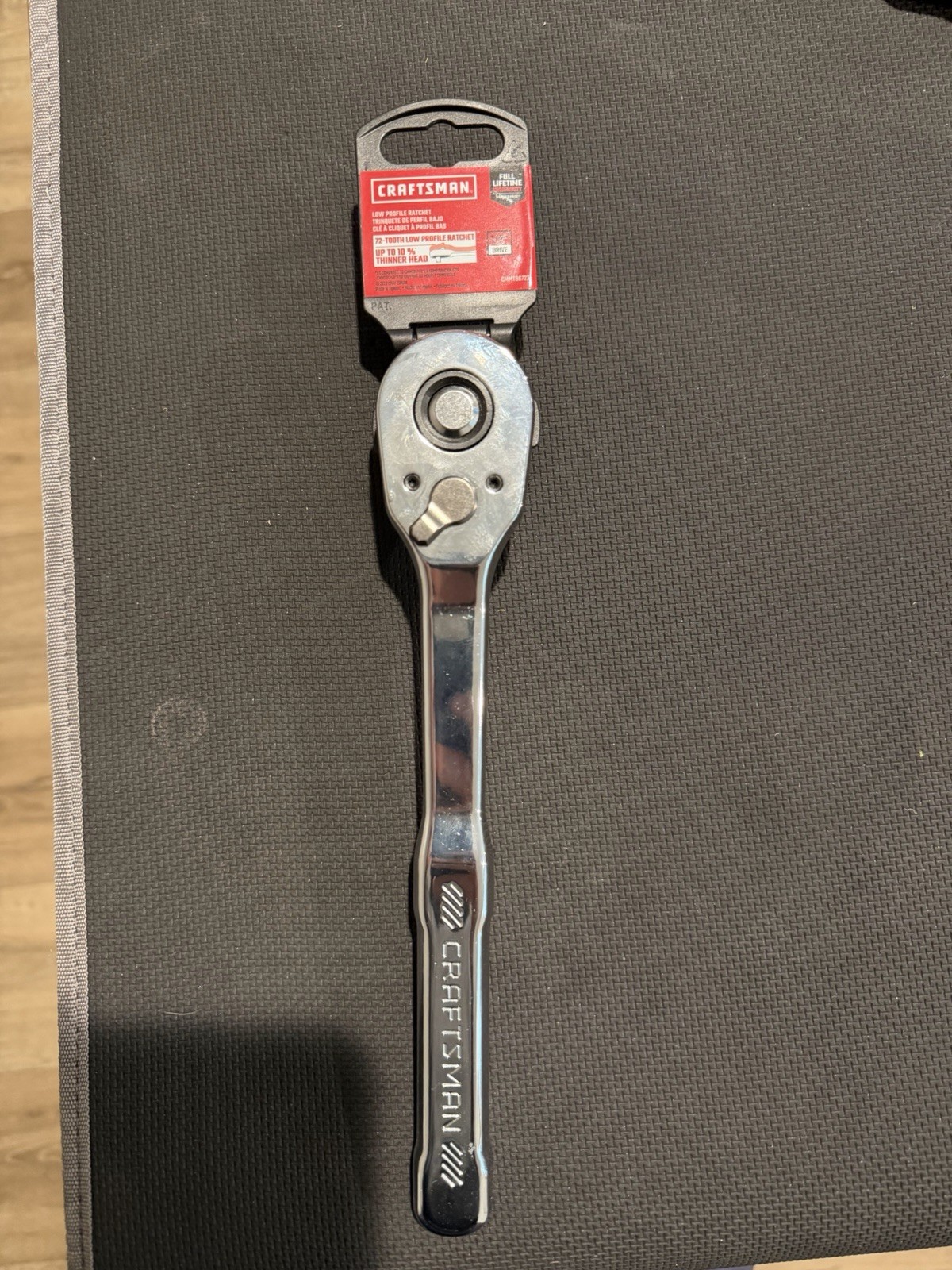CRAFTSMAN72 -Tooth 1/2-in Drive Full polish Handle Ratchet