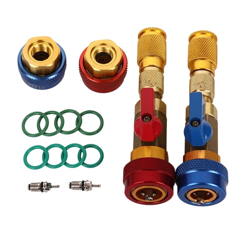Professional Valves Core Remover Tool set for R134a R1234yf R22 Car Systems