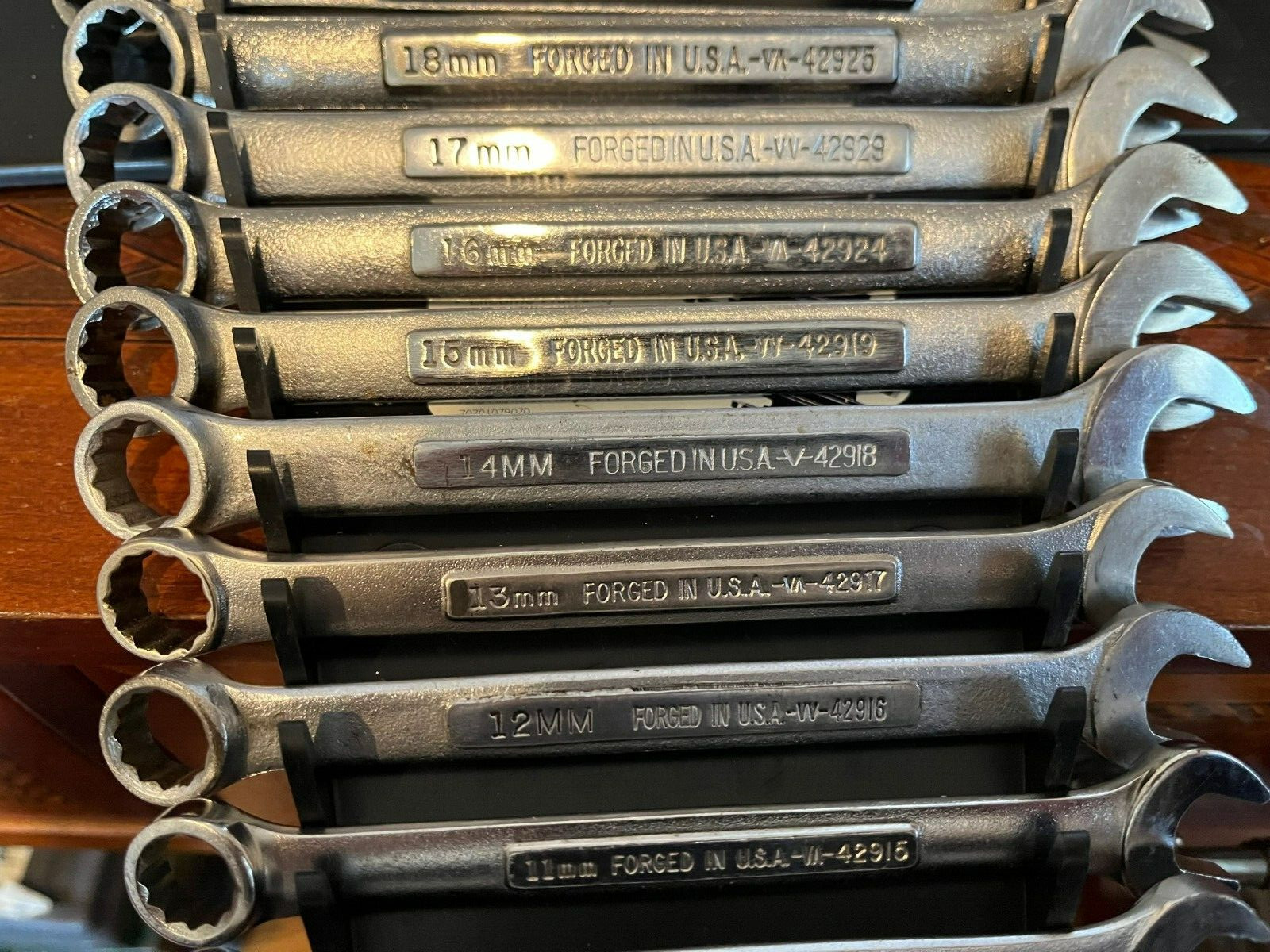 VTG Craftsman Metric Combo Wrench 14 Pc. Set 12 pt 6mm to 19mm USA Forged -VA-