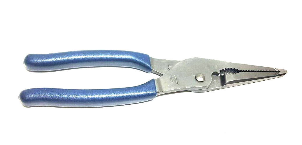 New Snap-on™ LN47ACFMB Power Blue 9 3/4″ Talon Grip LongNose Slip Joint Pliers