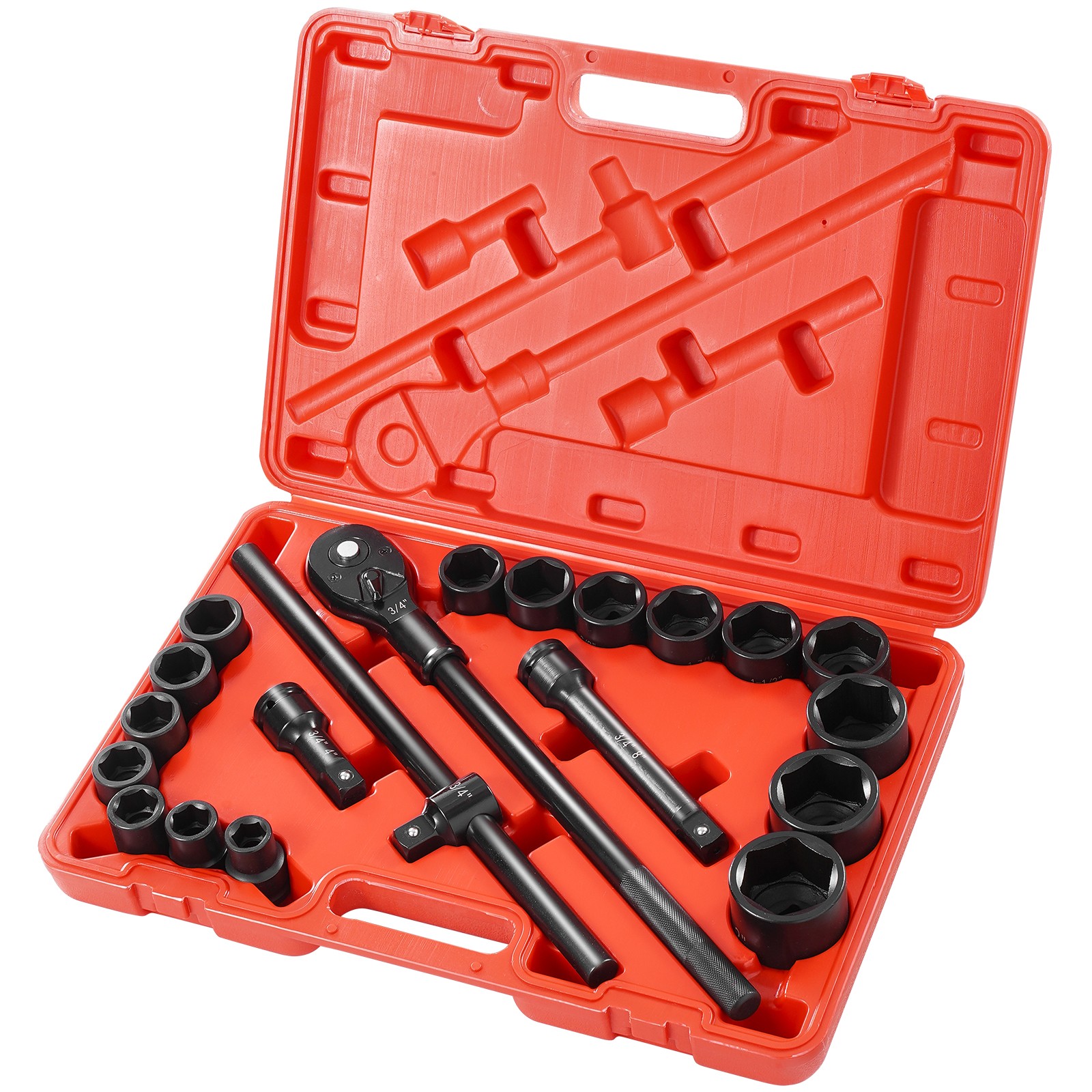 Impact Socket Set Impact Sockets 3/4 Inches 21 PCS 3/4 Inch to 2 Inch SAE
