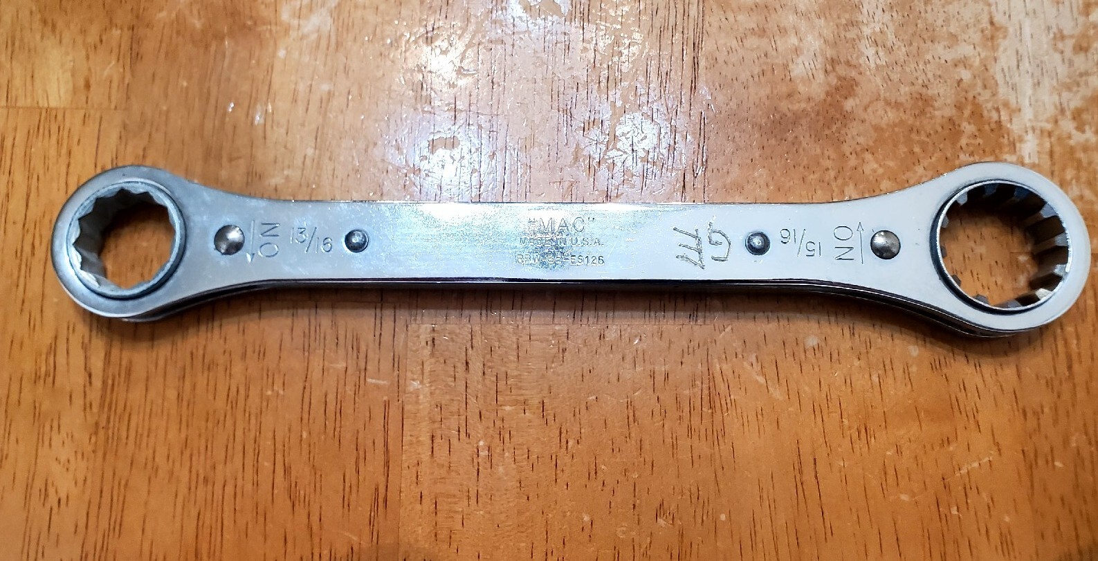 Mac Tools 13/16 12PT-15/16 Spline End Ratcheting Wrench RBW-35-ES126