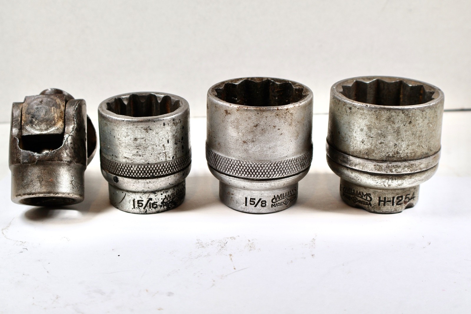 ⭐Lot of 4 Williams 12pt Sockets 3/4″ Drive H Series-H140, H1242, H1252, H1254