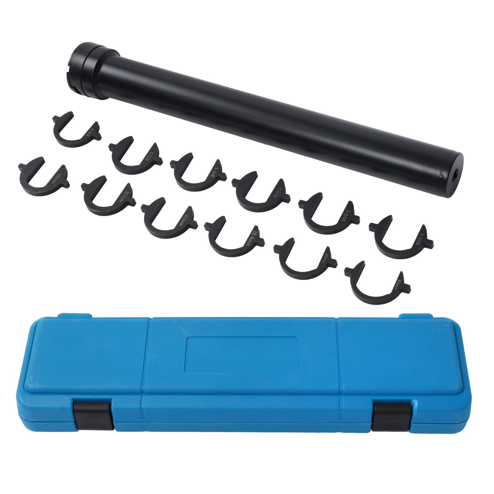 13pc Inner Tie Rod Removal Tool Kit w/ 12 Crowfoot Adapters 1/2 Inch Drive Tube