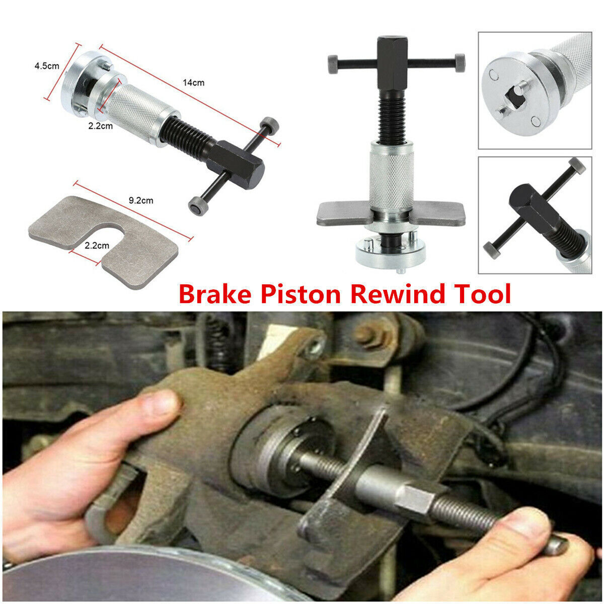 Automobile Car Wheel Brake Pad Disc Calliper Rewind Kit Removal Repair Hand Tool