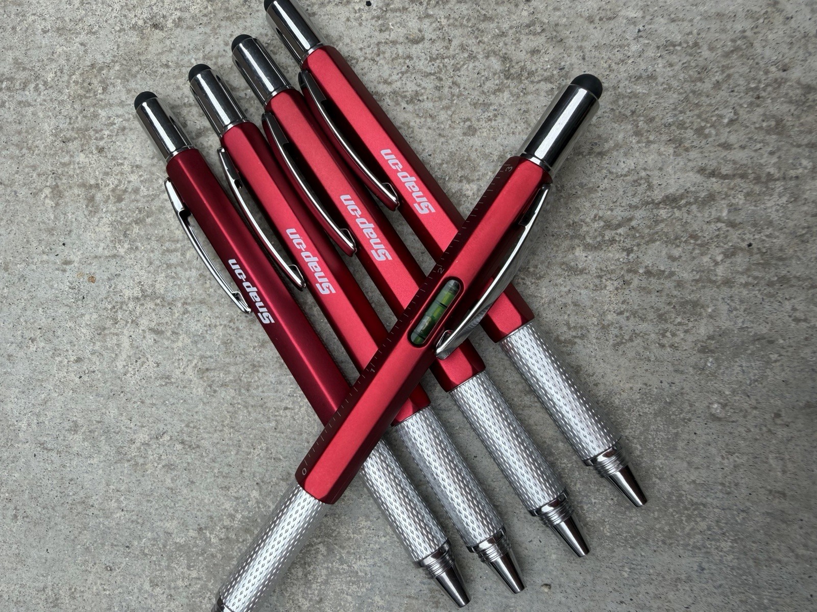 Snap On Tools Set Of 5 Ballpoint Pens 7-in-1 Multi-tool Heavy Duty Snap-On