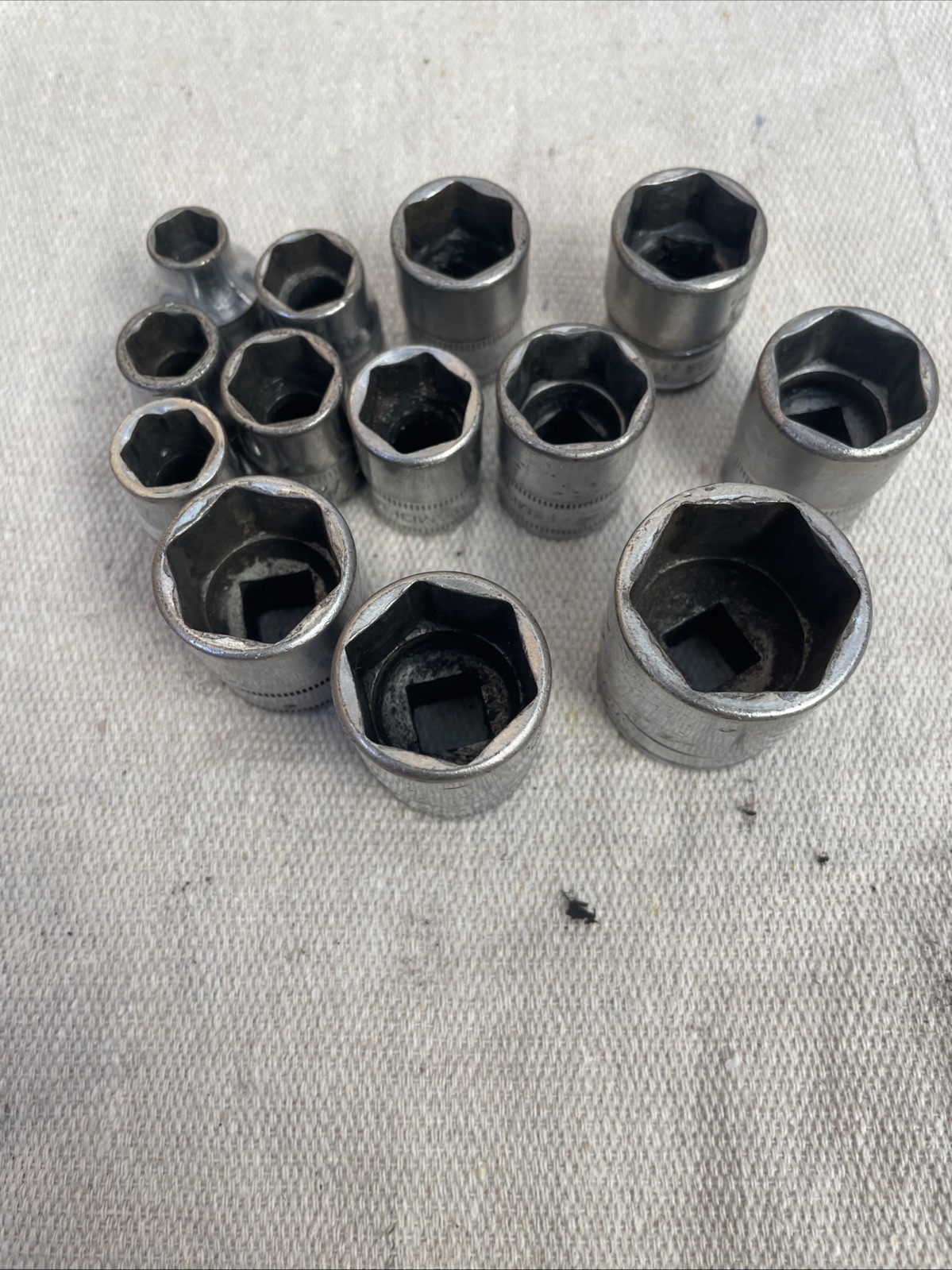 SNAP-ON 8-19mm 14 Piece 3/8″ Drive 6-Point Shallow Socket SET USA