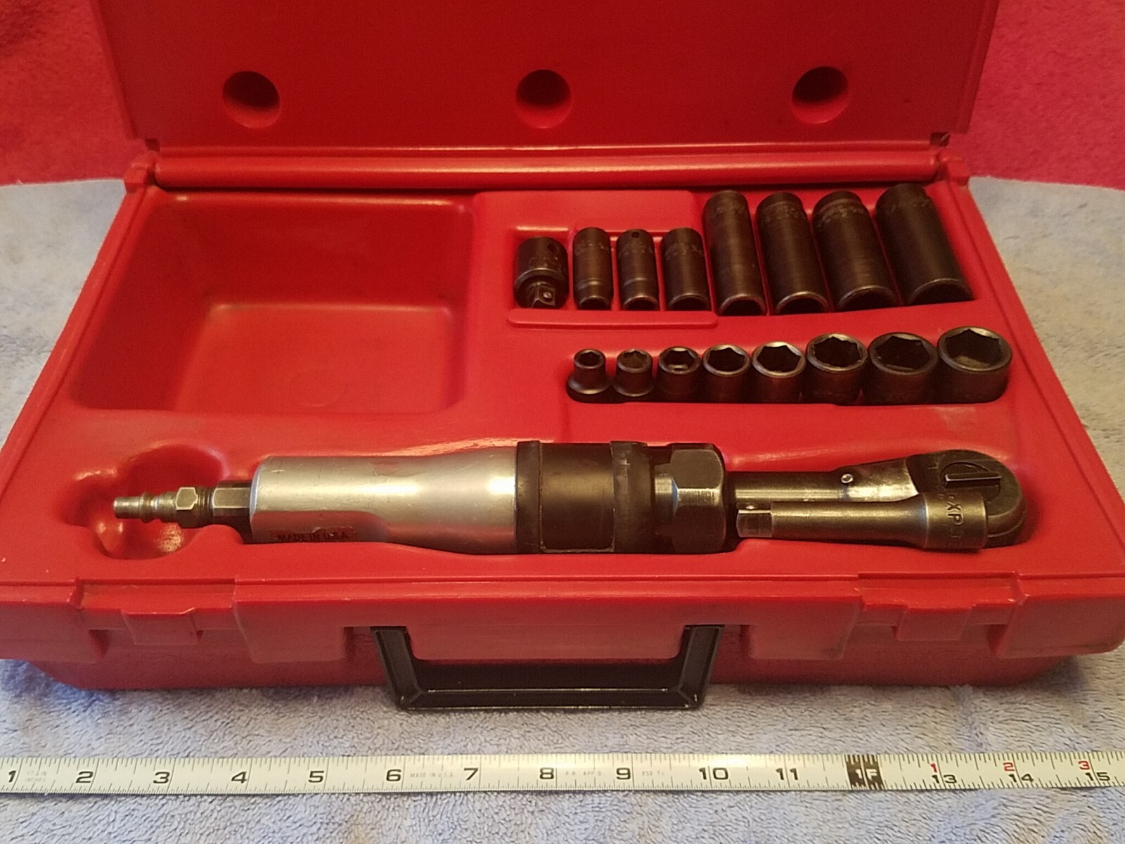 MAC TOOLS 3/8″ DRIVE SAE IMPACT SOCKET SET 6 PT 18 PC IN CARRYING CASE USA MADE