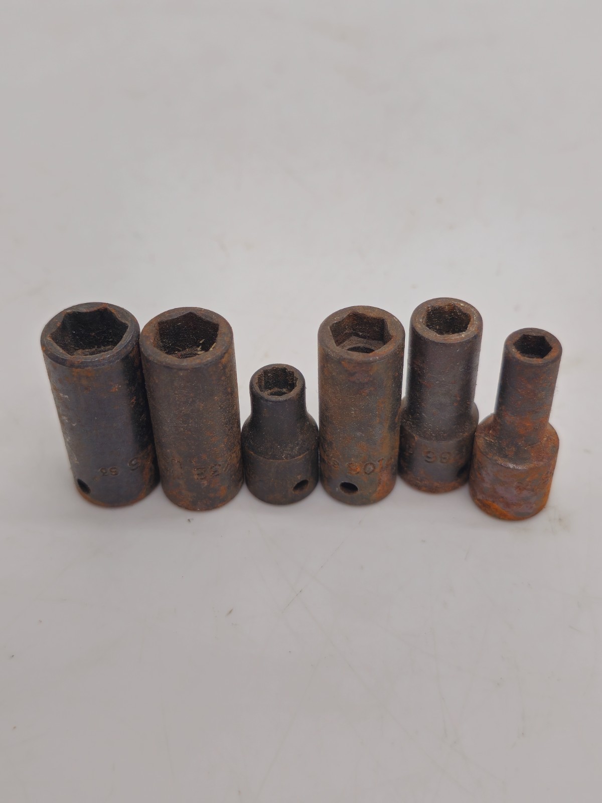 Mac Snap-on 10pc Mixed Impact Socket Lot 3/8″ 1/4″ Drive SAE USA w/ Tray Vtg