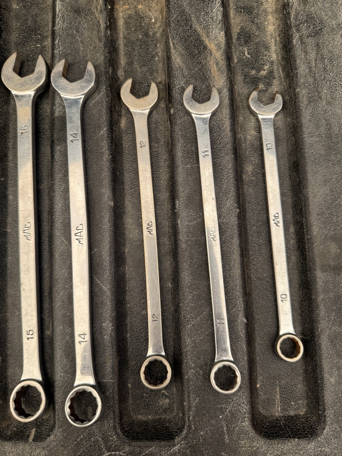 mac wrench set of 10 metric sizes 10mm to 19mm Missing 13mm