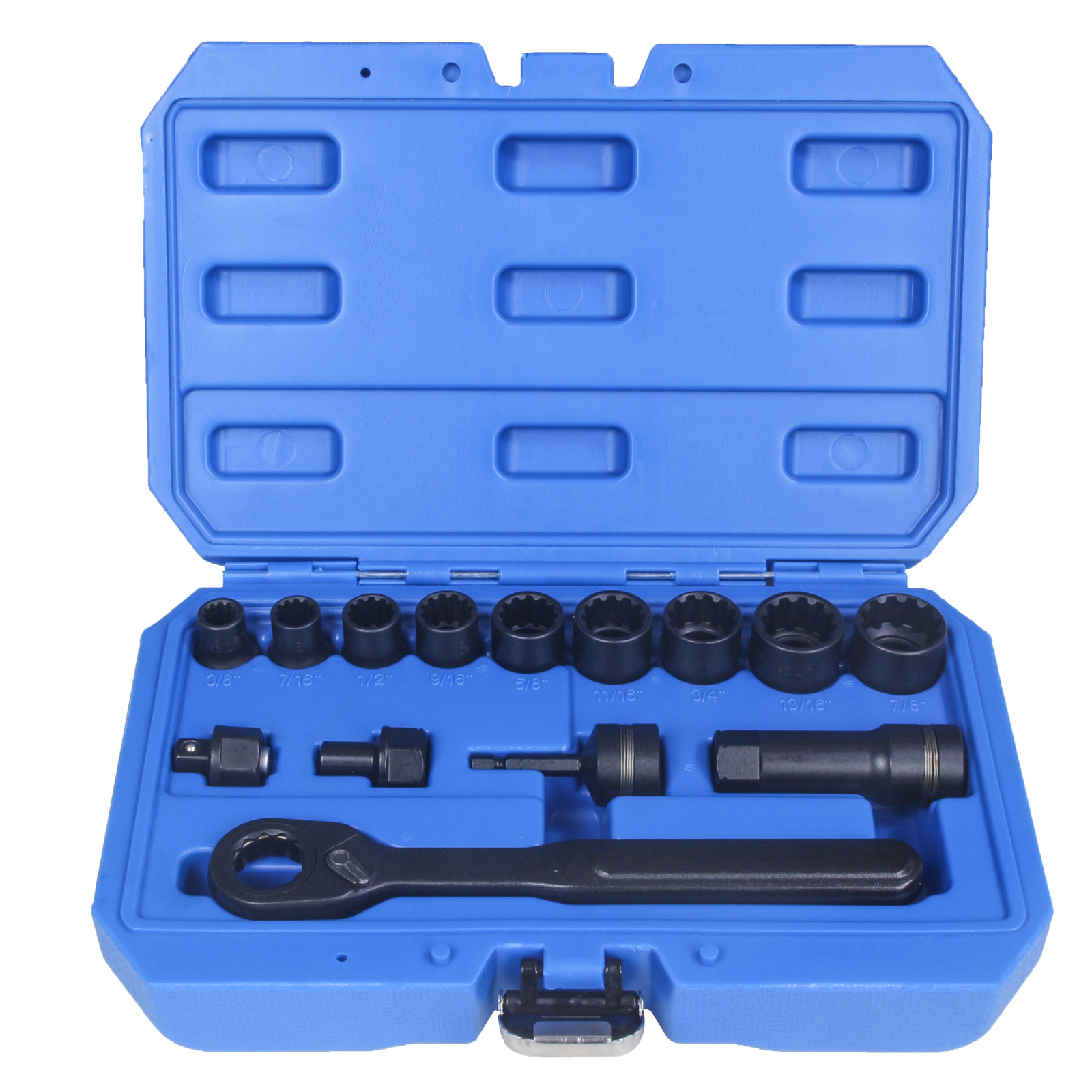 24PCS 3/8″ Drive Metric Sleeve Tools Socket Wrench Set 10-19MM SAE 3/8″-7/8″