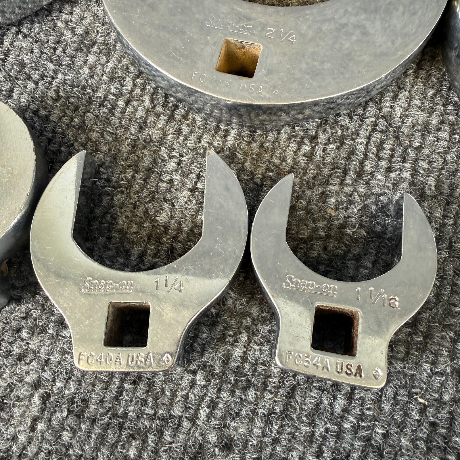 Snap-on CrowFoot 3/8″ Drive Open End Set of 10 USA Made 2″ 2 1/4″ 2 1/2″