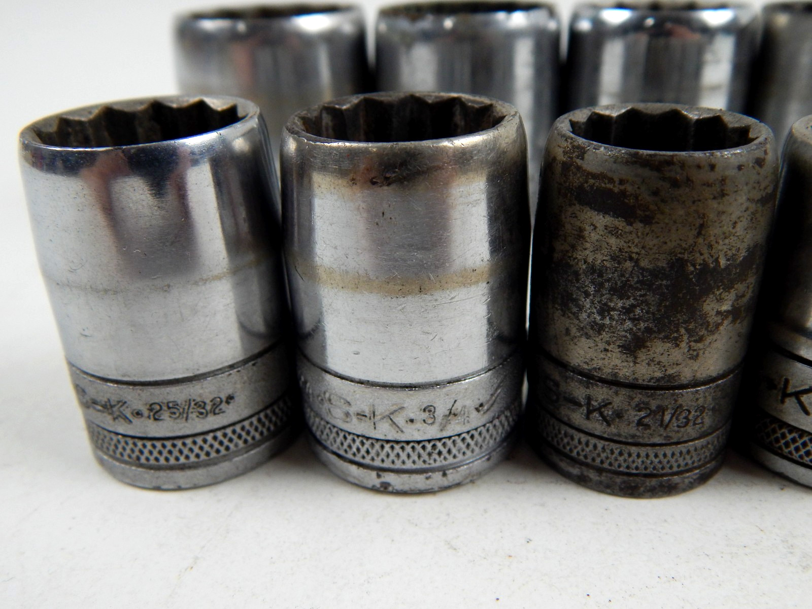 SK Tools Knurled 1/2″ Drive 12pc Shallow Chrome Socket Set 9/16″ to 1-1/4″
