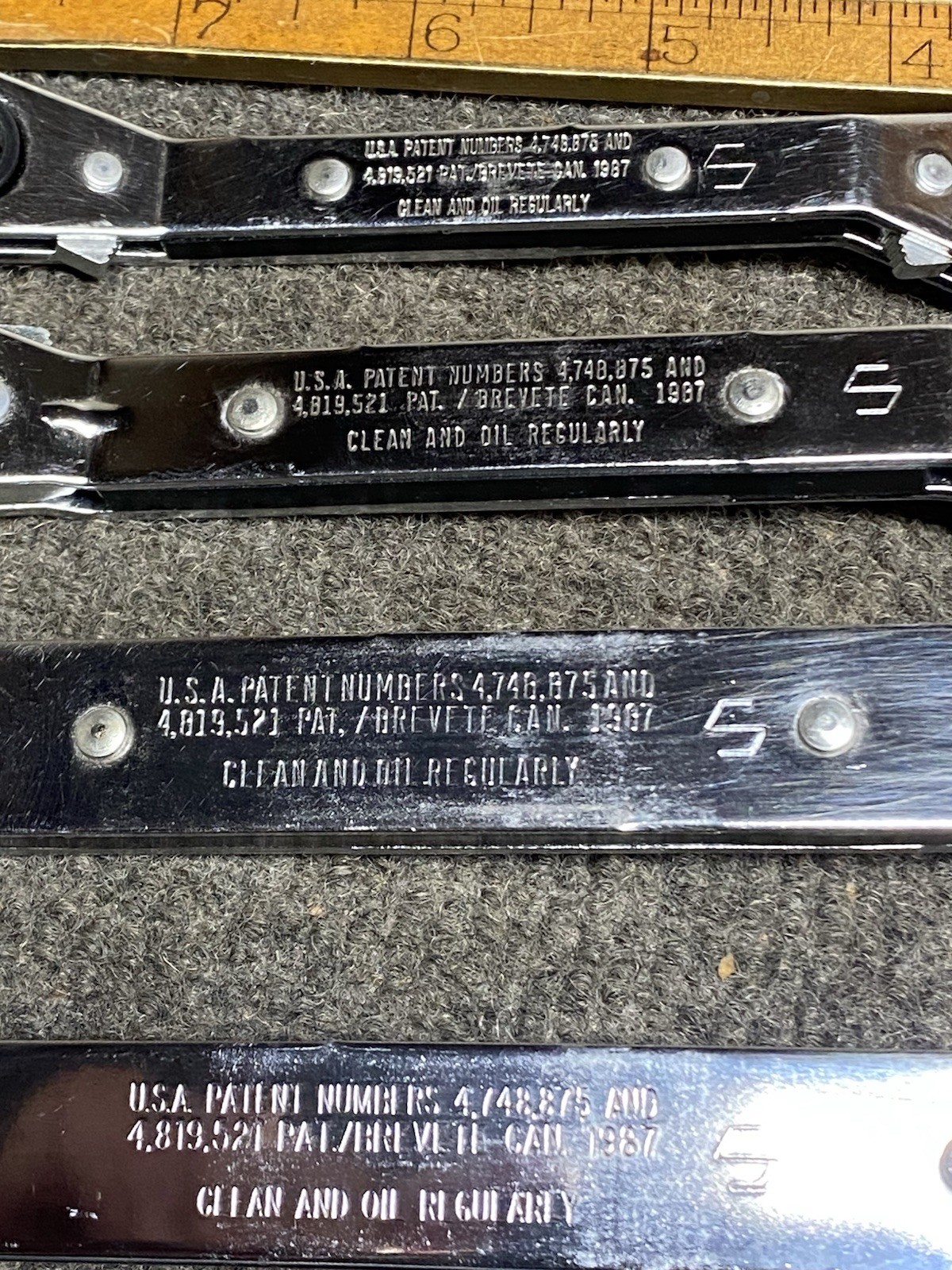 CRAFTSMAN #9 43376 4 PC OFFSET METRIC RATCHET BOX WRENCH SET 9 – 21 mm USA