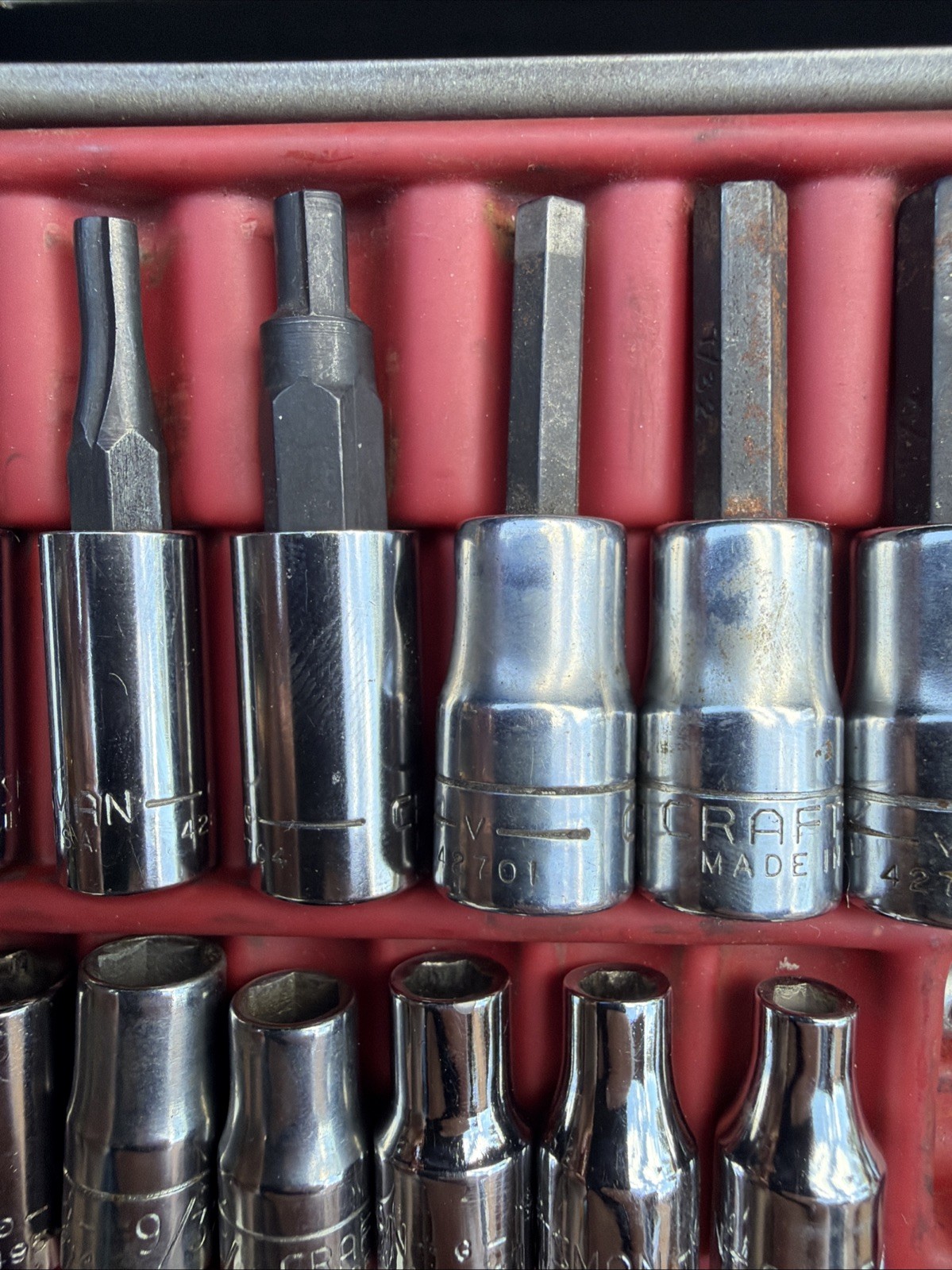 Sears Craftsman 1/4″ Drive 48pc SAE RHFT Socket Set Metal Case USA RARE 44302