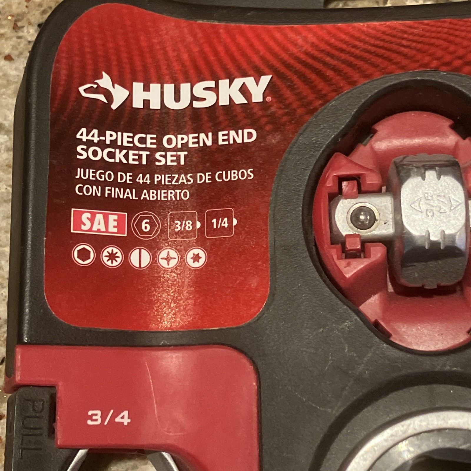 NEW Husky 44 Piece Open End Socket Set SAE Inch Sizes