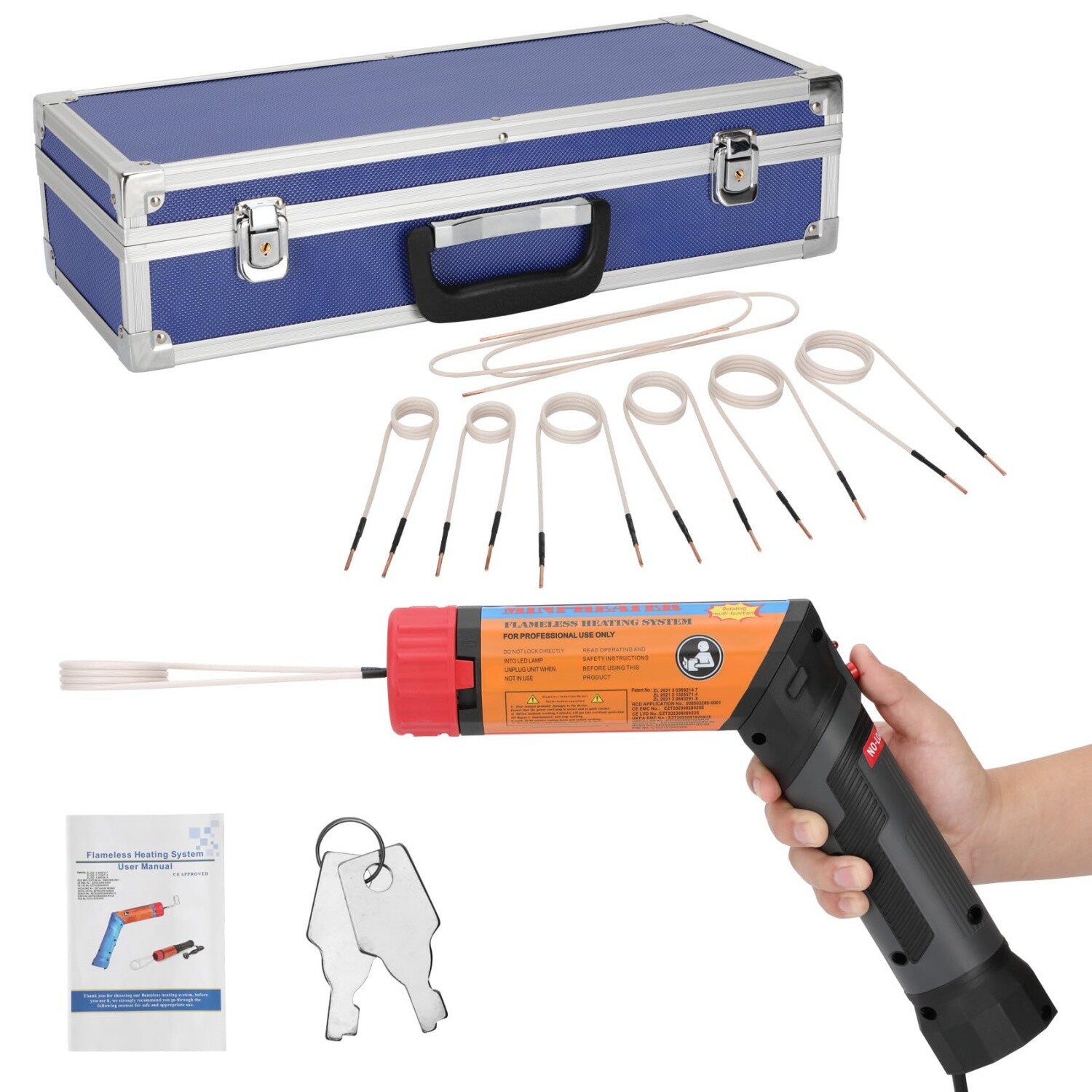 1100W Magnetic Induction Heater Kit Bolt Removal Tool for Rusty Screw Removing #